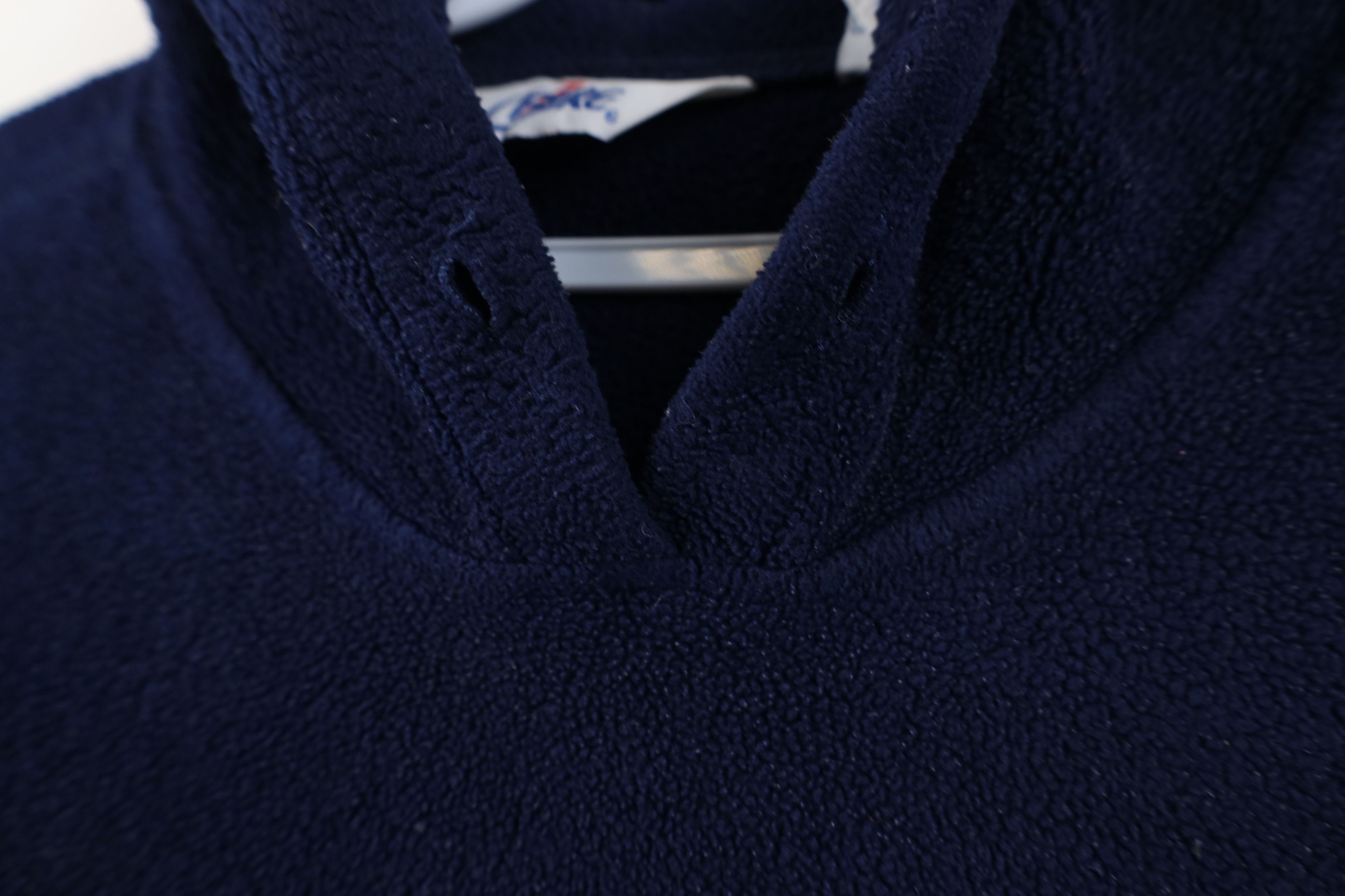 Vintage Vintage 90s Bike Baggy Fit Fleece Hoodie Sweatshirt Blue Size US XL / EU 56 / 4 - 10 Thumbnail
