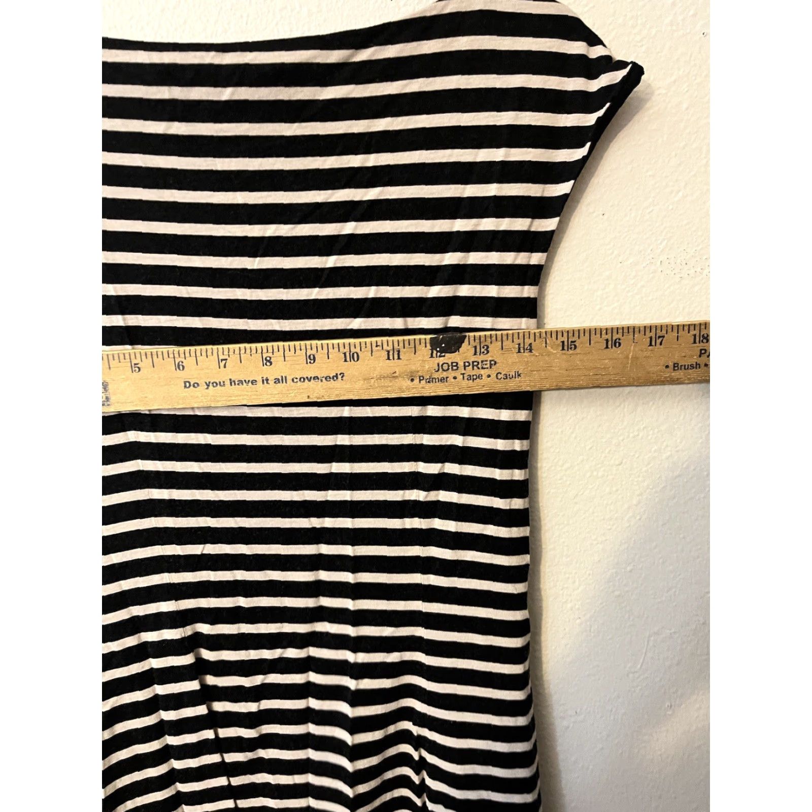 Ann Taylor Ann Taylor LOFT Dress Womens Medium Black White Stripe Sleeveless Ruched Side Size M / US 6-8 / IT 42-44 - 4 Thumbnail