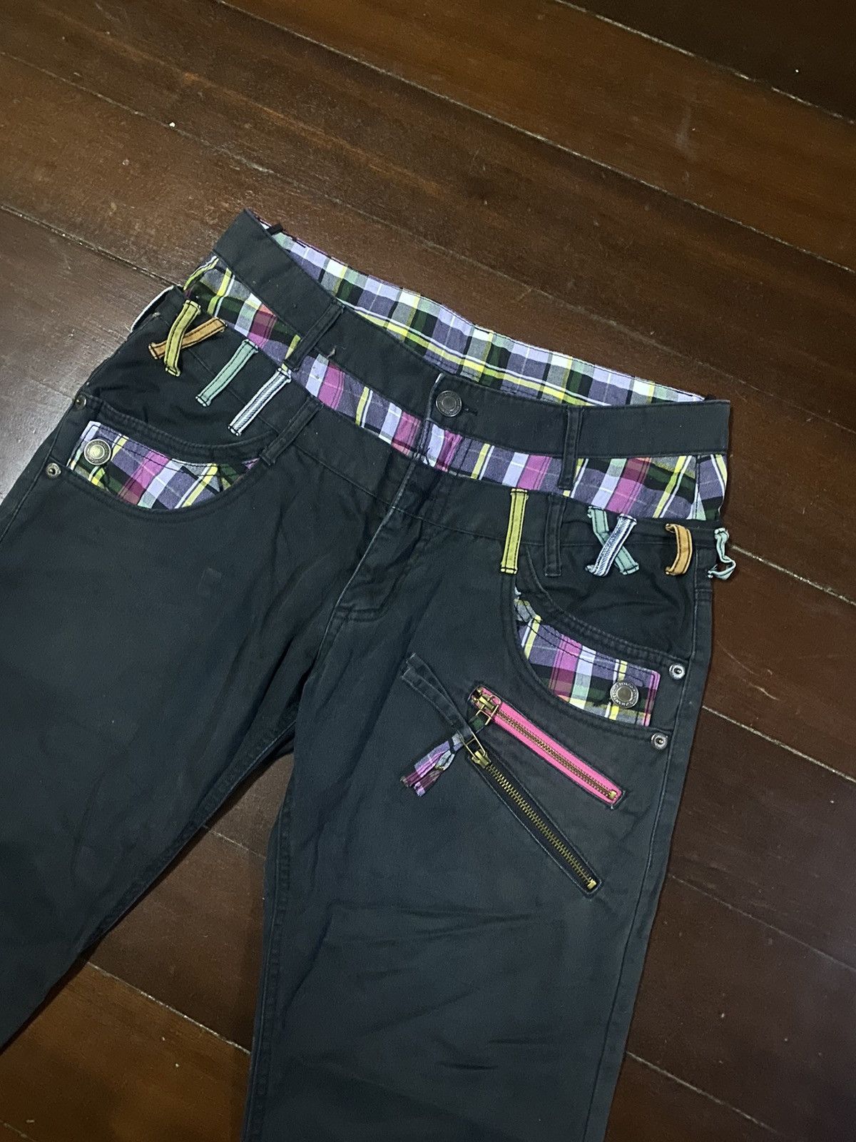 Japanese Brand Fire japanes brand double waist streetwear punks zipper Size US 34 / EU 50 - 4 Thumbnail