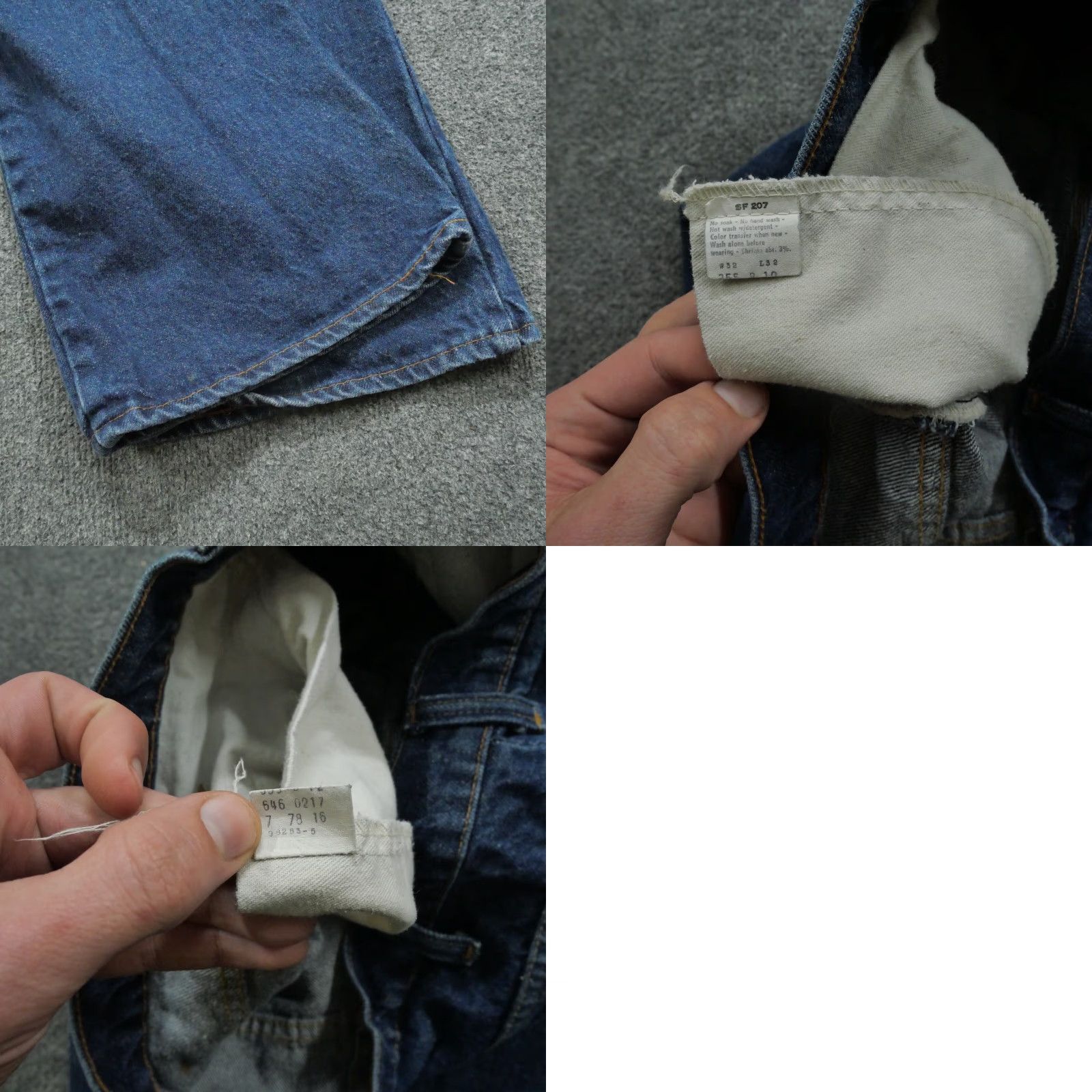 Levi's VINTAGE Levi's Jeans 32x32 Men Blue Denim Flared 70s Orange Tab 646 0217 Pockets Functional Size US 31 - 10 Thumbnail
