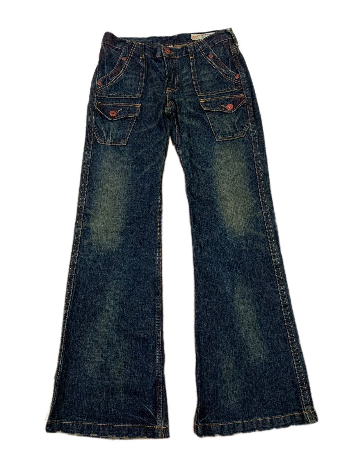 image of Archival Clothing x If Six Was Nine Flare Vintage Brappers Multipocket Jeans in Denim, Women's (Siz