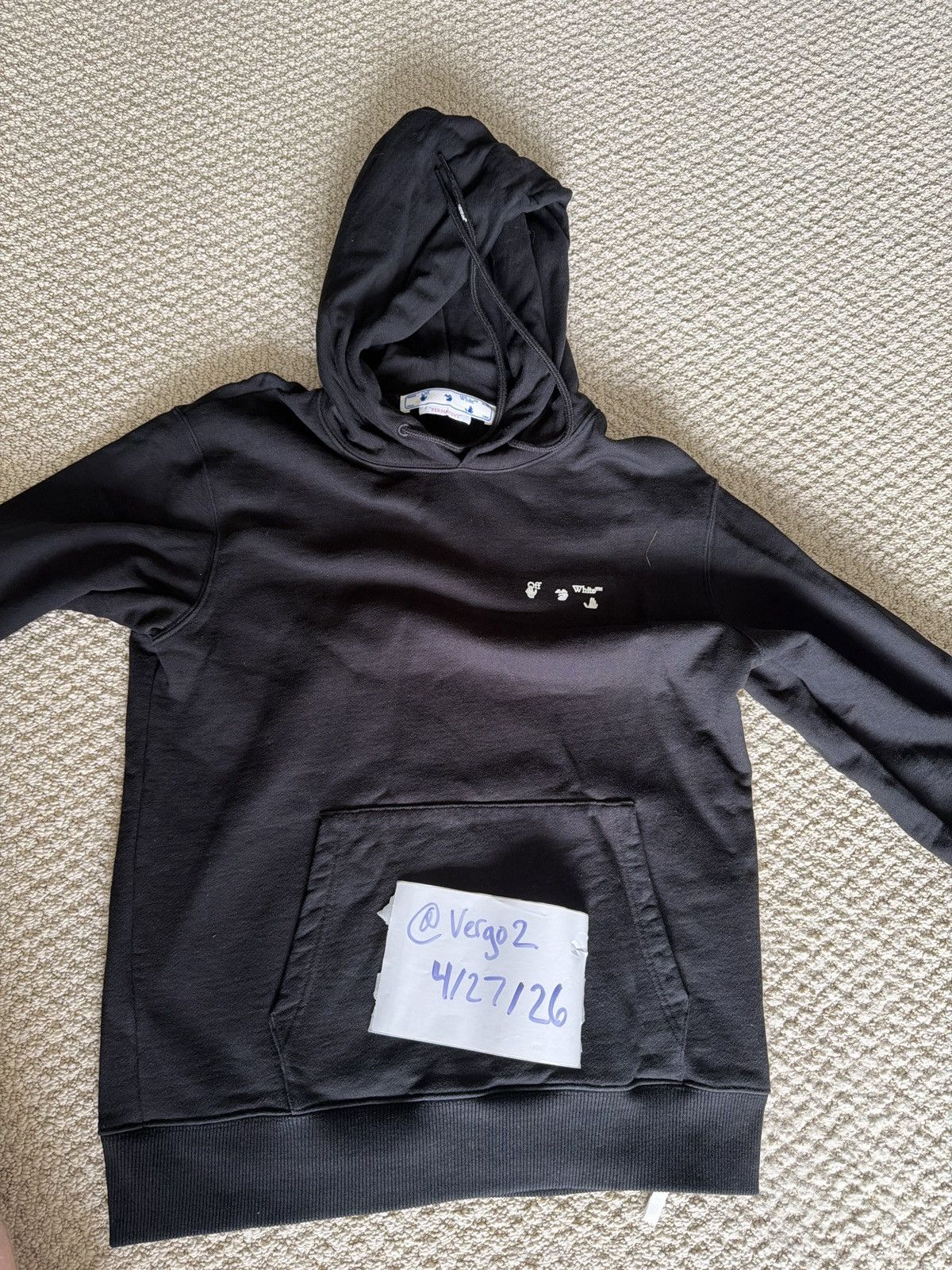 Off-White Off White Rubber Logo Hoodie Size US M / EU 48-50 / 2 - 1 Thumbnail