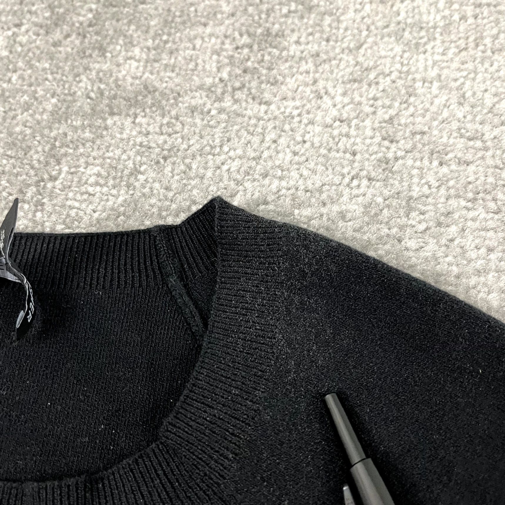 Eileen Fisher EILEEN FISHER Sweater Womens Large Black Knit Wool Blend Pullover Long Sleeve Size L / US 10 / IT 46 - 7 Thumbnail