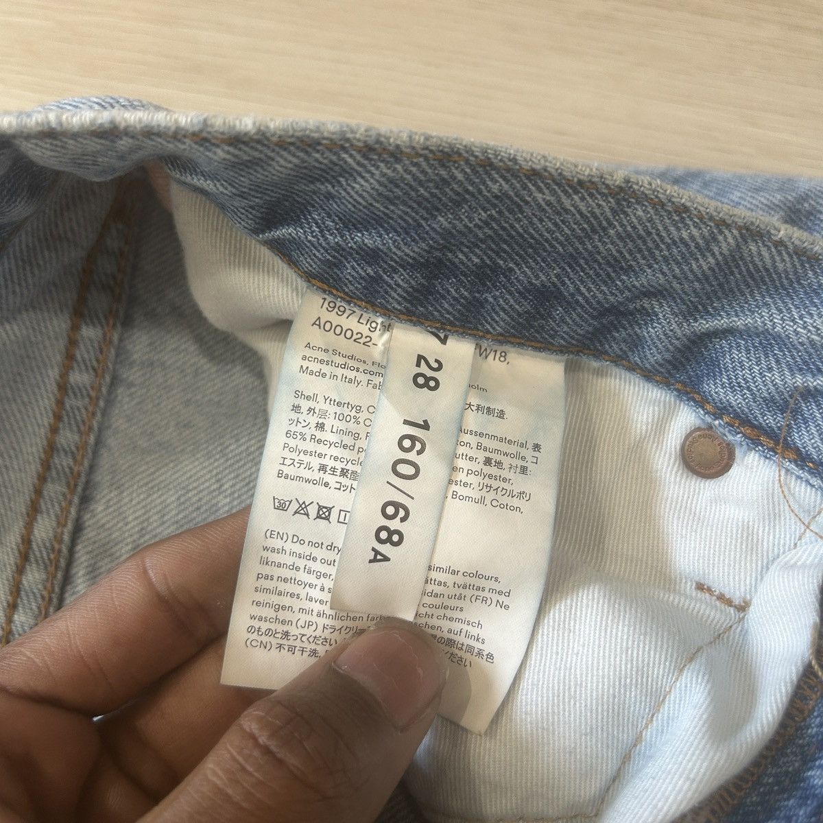 Acne Studios 1997 Light Blue Trash FW18 Size US 28 / EU 44 - 8 Thumbnail
