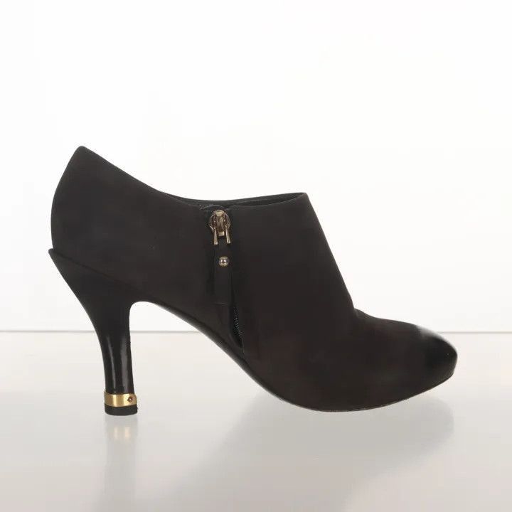 Louis Vuitton Louis Vuitton Black Suede High Heels for Women -2508 Size US 8 / IT 38 - 2 Thumbnail