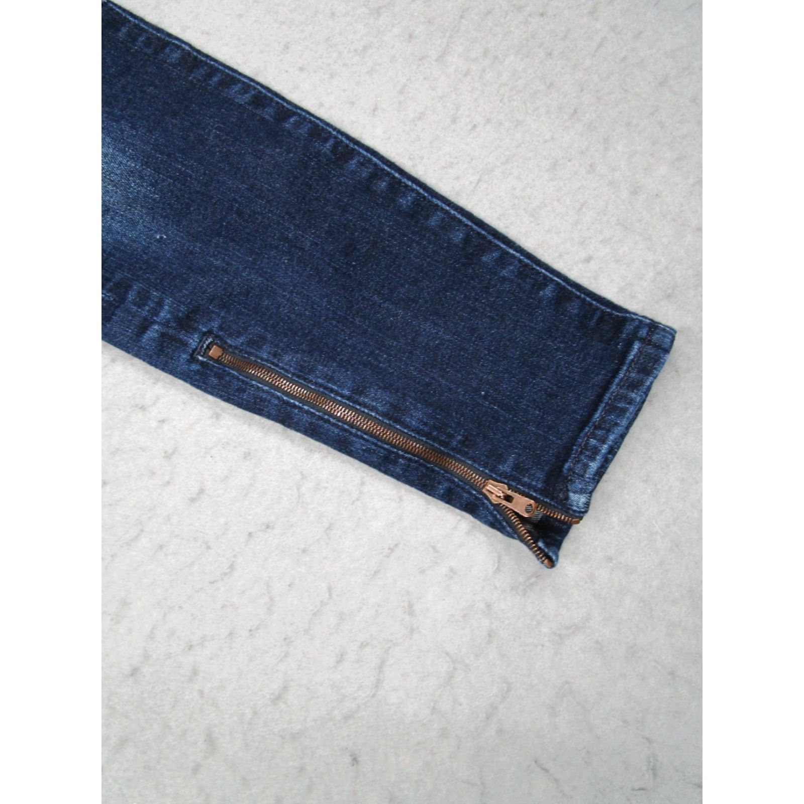 Simon Miller SIMON MILLER Jeans Womens 26 Blue Evant W002 Motorcycle Zip Ankle Denim 26x27 Denim Blue Motorcycle Evant Zip Ankle Skinny Jeans Women 26 Size 26" / US 2 / IT 38 - 6 Thumbnail