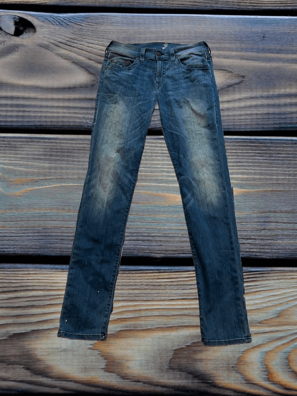 True Religion Logo True Religion Streetwear Blue Distressed Jeans Size US 32 / EU 48 - 1 Thumbnail