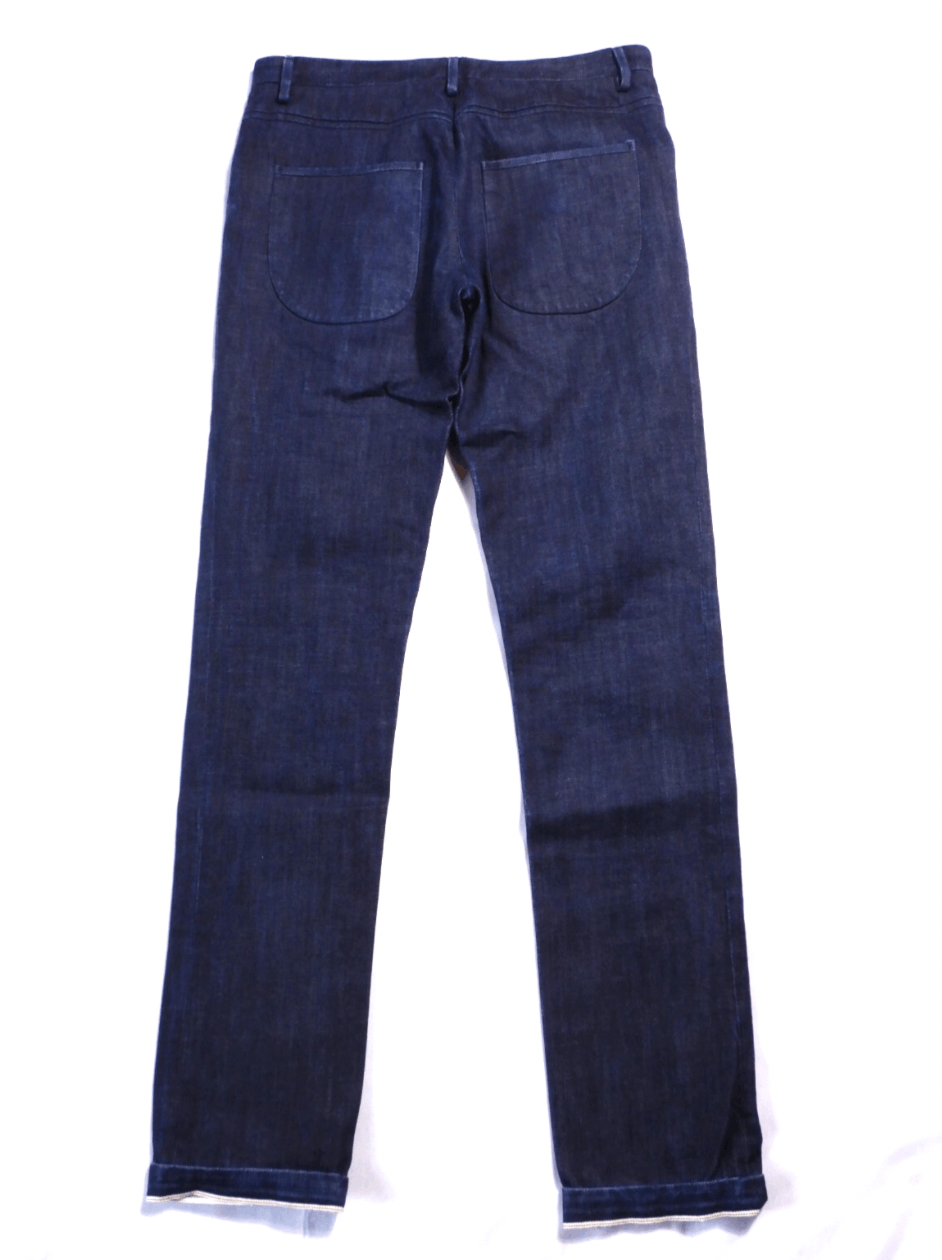 Label Under Construction Button fly indigo selvedge jeans Size US 32 / EU 48 - 2 Thumbnail