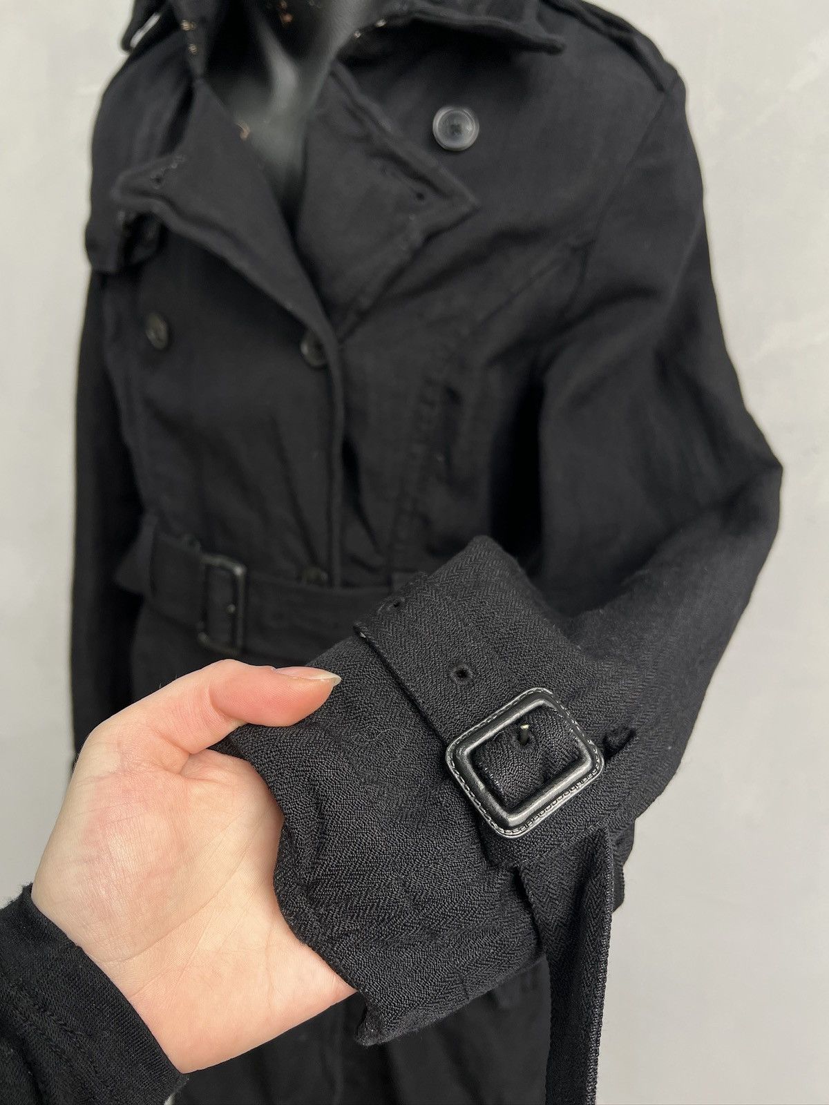 Allsaints Ann Demeulemeester style long coat black gothic style y2k Size US S / EU 44-46 / 1 - 4 Thumbnail