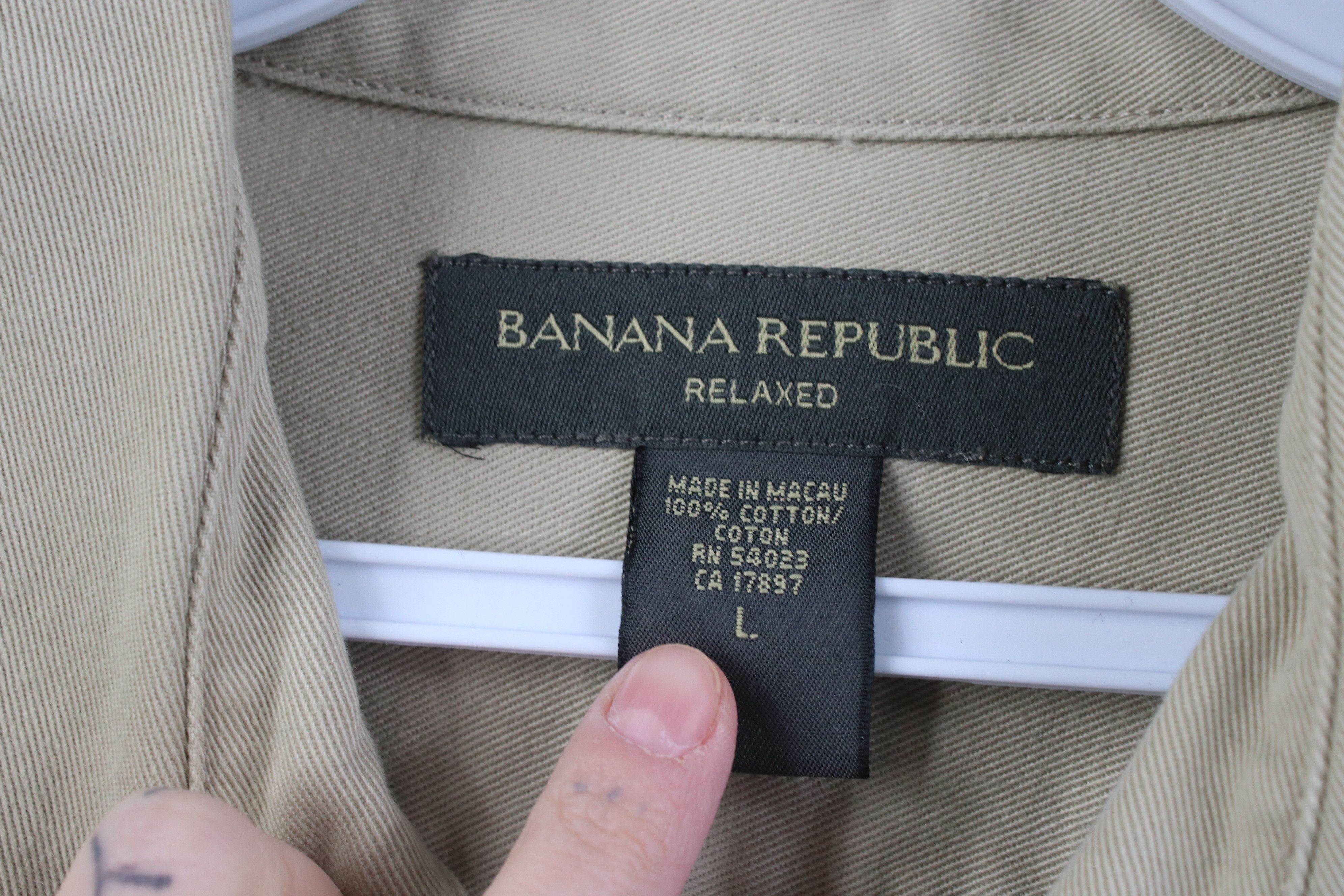 Banana Republic Vintage Y2K 2002 Banana Republic Snap Button Shirt Jacket Size US L / EU 52-54 / 3 - 6 Thumbnail