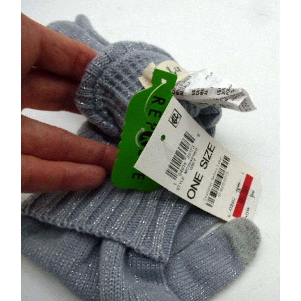Other Style & Co Women's Solid Shine Tech-Tip Gloves, Gray Size ONE SIZE - 6 Thumbnail