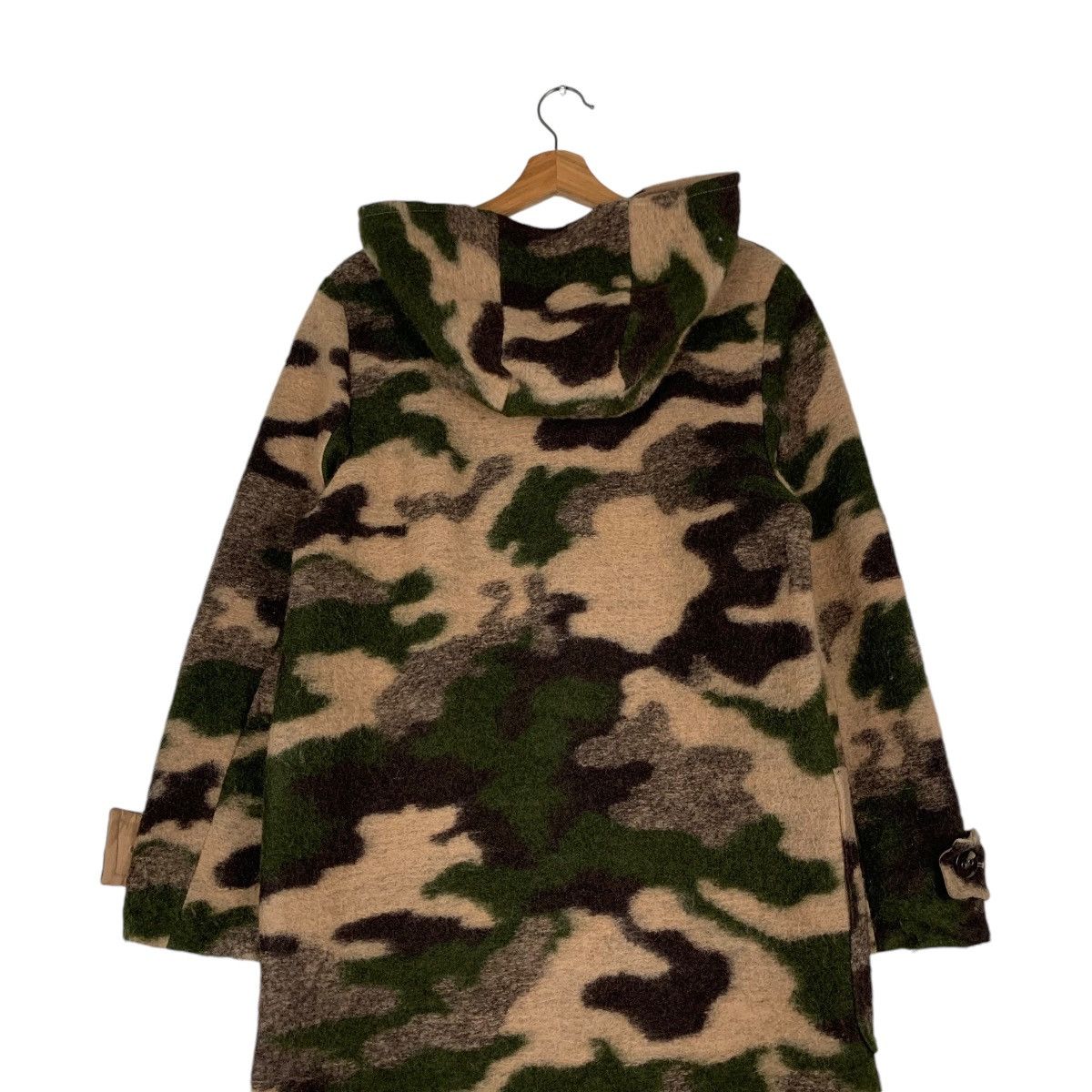 Japanese Brand FIROSA Wool Camo Long Coat Hooded Jacket #1354-C61 Size M / US 6-8 / IT 42-44 - 8 Thumbnail