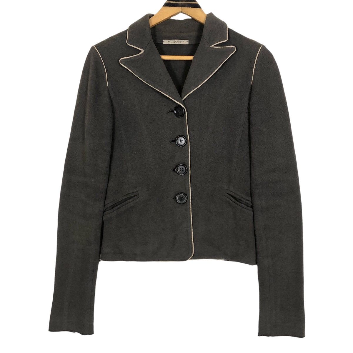Bottega Veneta Bottega Veneta Single Breasted Cotton Light Jacket Size S / US 4 / IT 40 - 1 Thumbnail