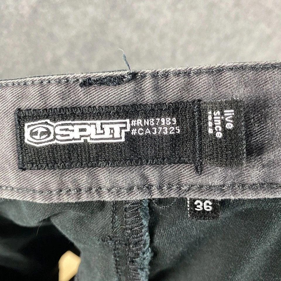 Split Split Shorts Men's 36 Black 100% Cotton Adults Zipper Fly Size US 36 / EU 52 - 6 Thumbnail
