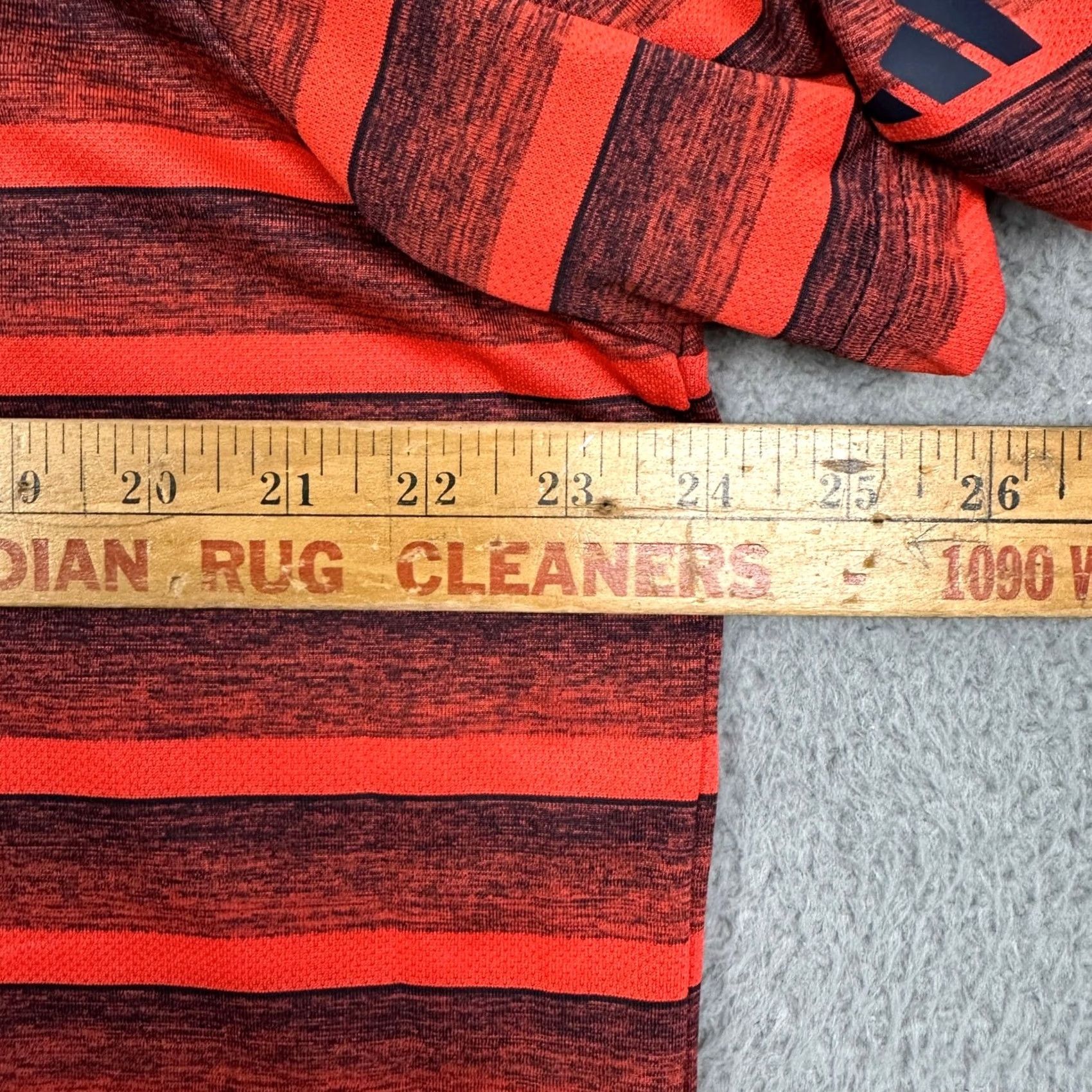 Adidas Adidas Adult Mens XL Shirt Golf Polo Orange Black Stripes Rugby Performance EUC Size US XL / EU 56 / 4 - 6 Thumbnail