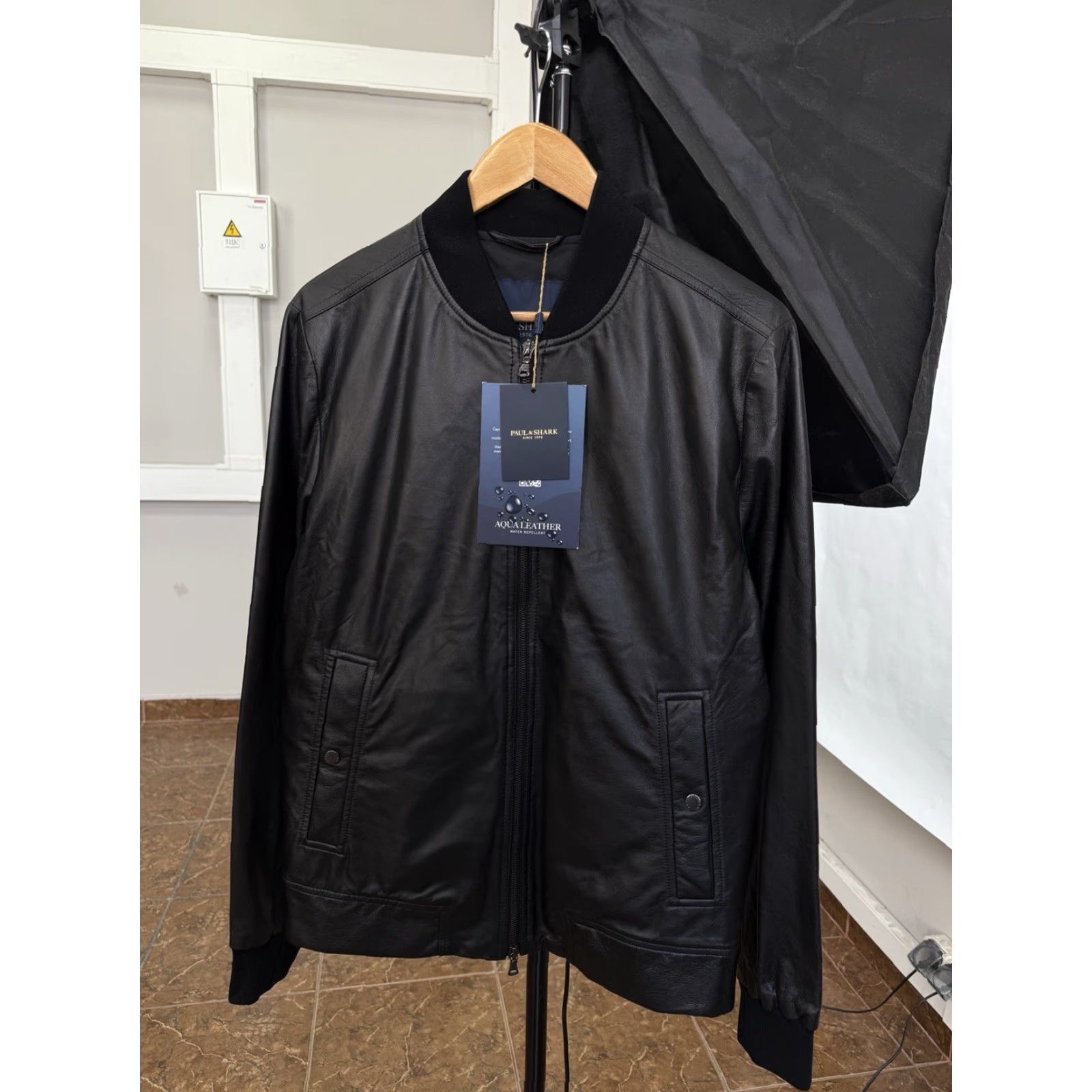 Paul & Shark VINTAGE Paul & Shark Aqua Leather Jacket Water Repellent Leather Jacket Mens M Black Size US M / EU 48-50 / 2 - 2 Thumbnail