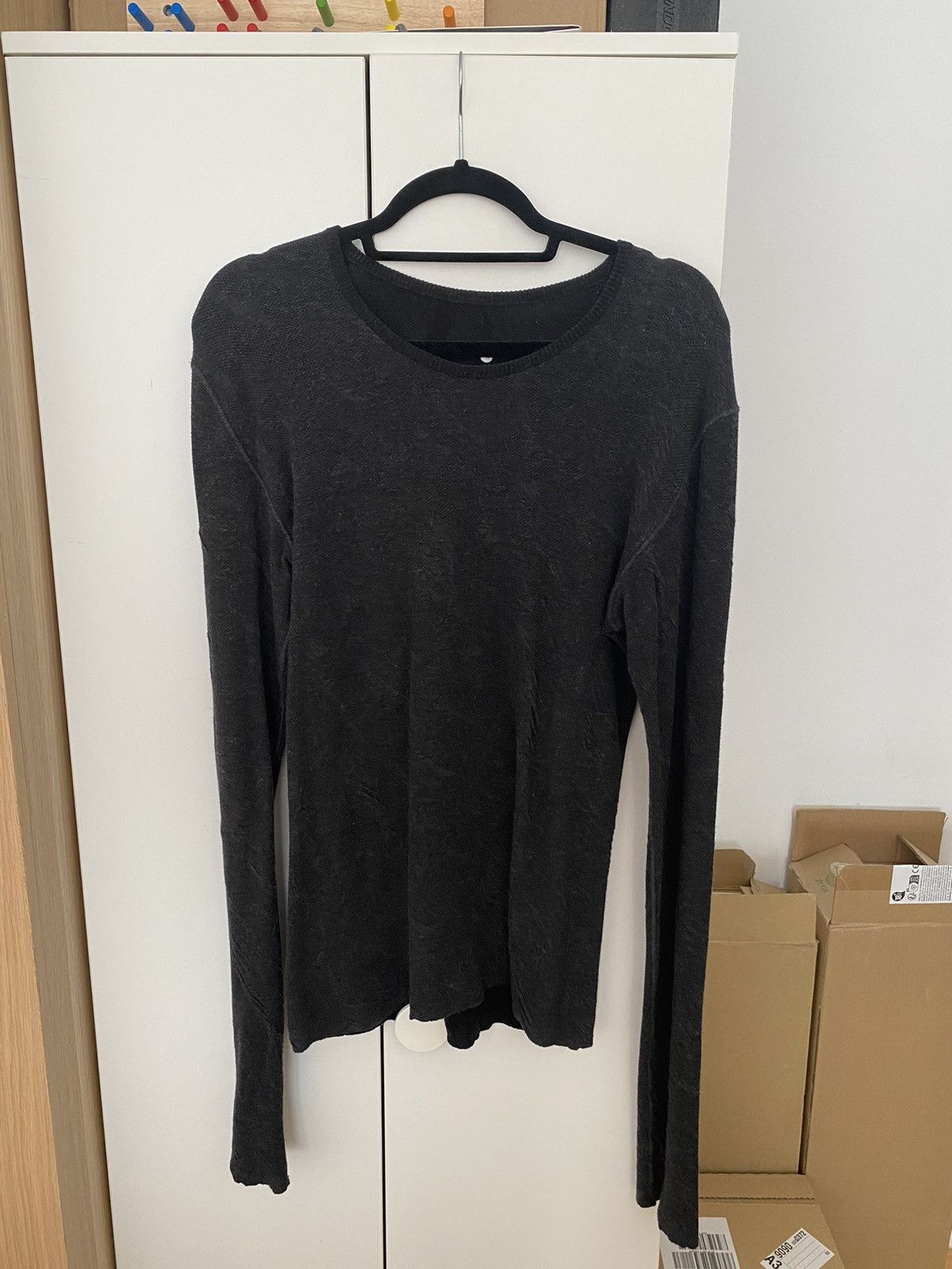 image of Carol Christian Poell x Deepti Reversible Sweater in Black, Men's (Size Medium)