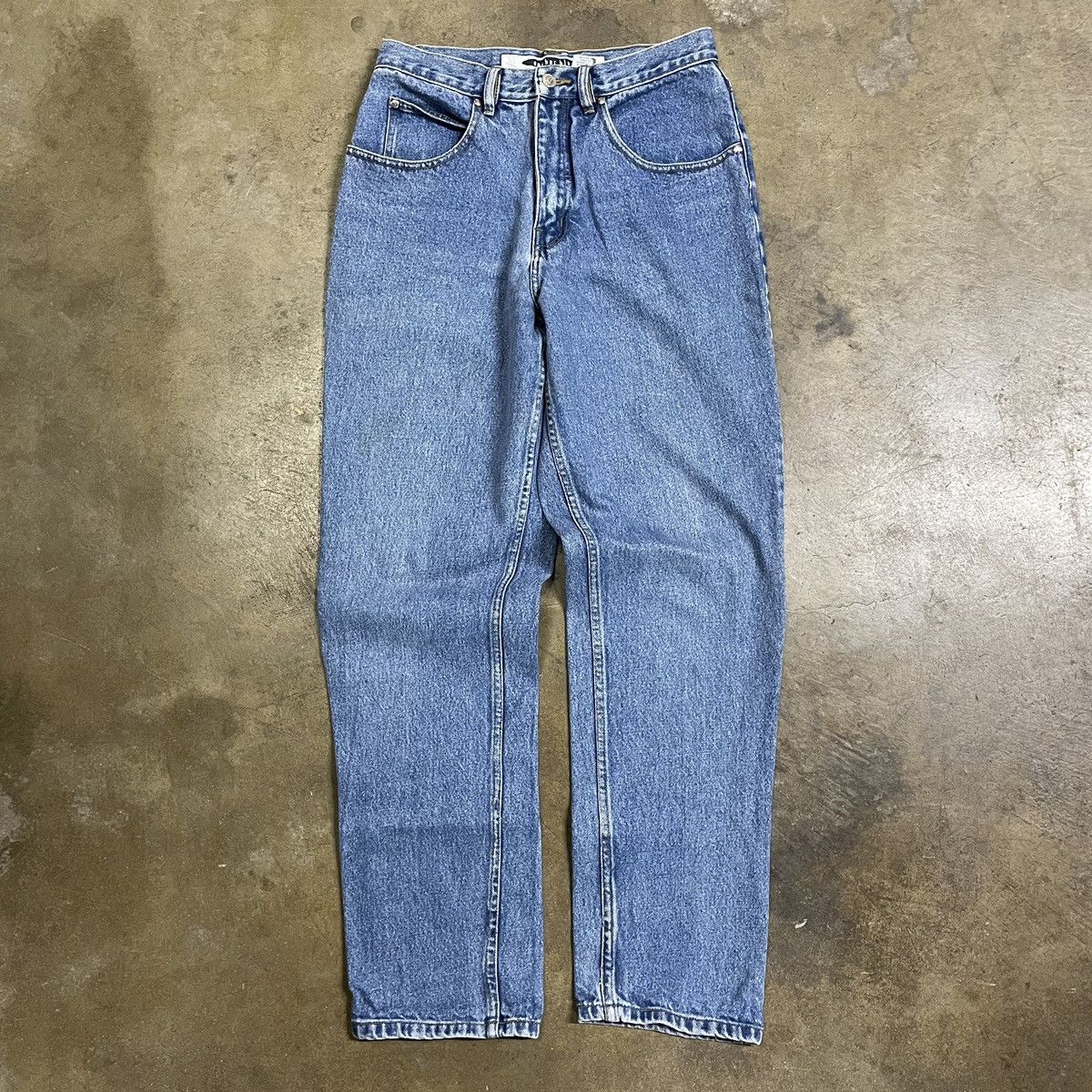 Vintage Y2K Anchor Blue Wide Leg Baggy Loose Denim Jeans