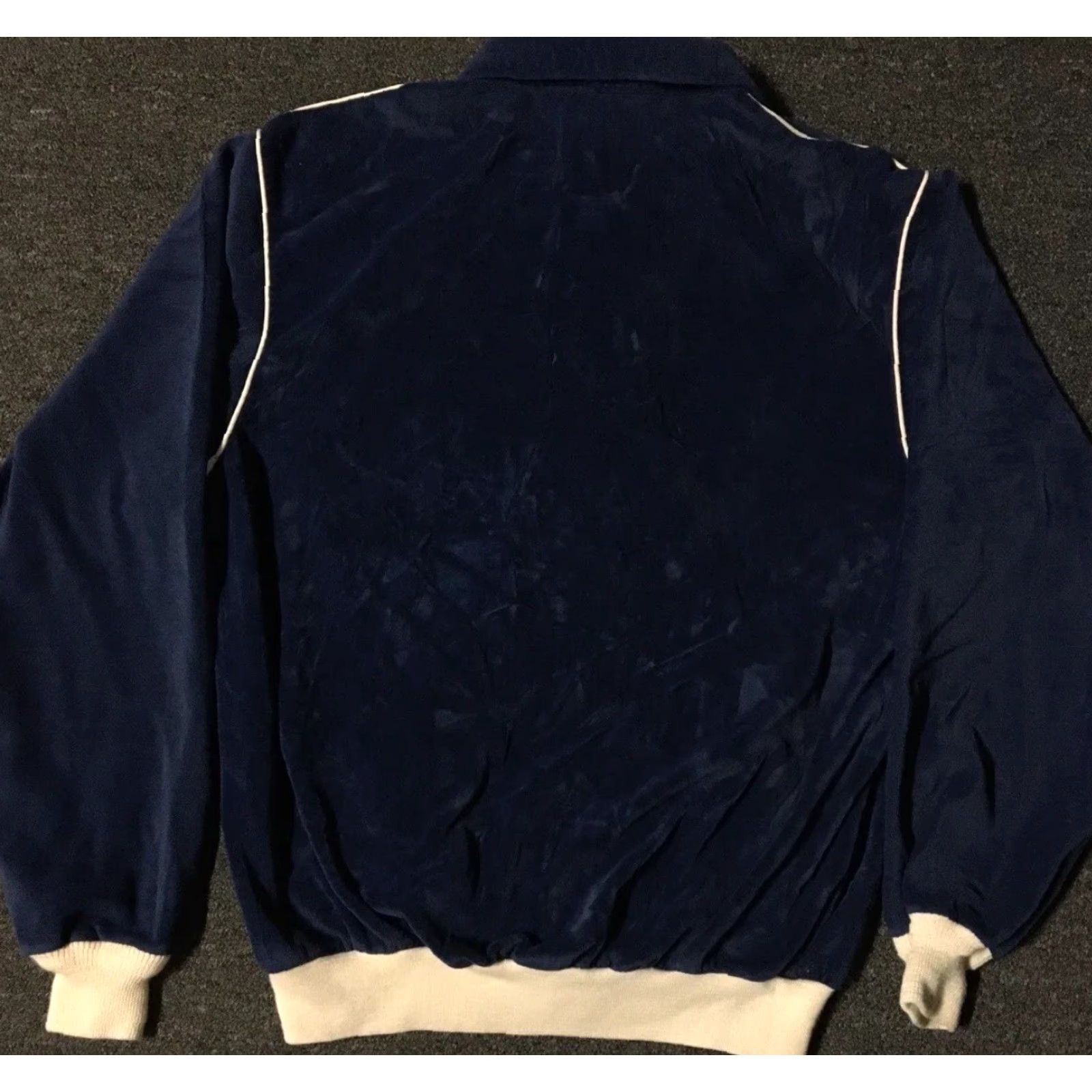 Vintage VINTAGE Pierre Cardin Velour Track Jacket S M Talon Zip Blue Bomber Jacket Mens 70s 80s Grunge Paris Velour Zip Track Jacket Size US S / EU 44-46 / 1 - 4 Thumbnail