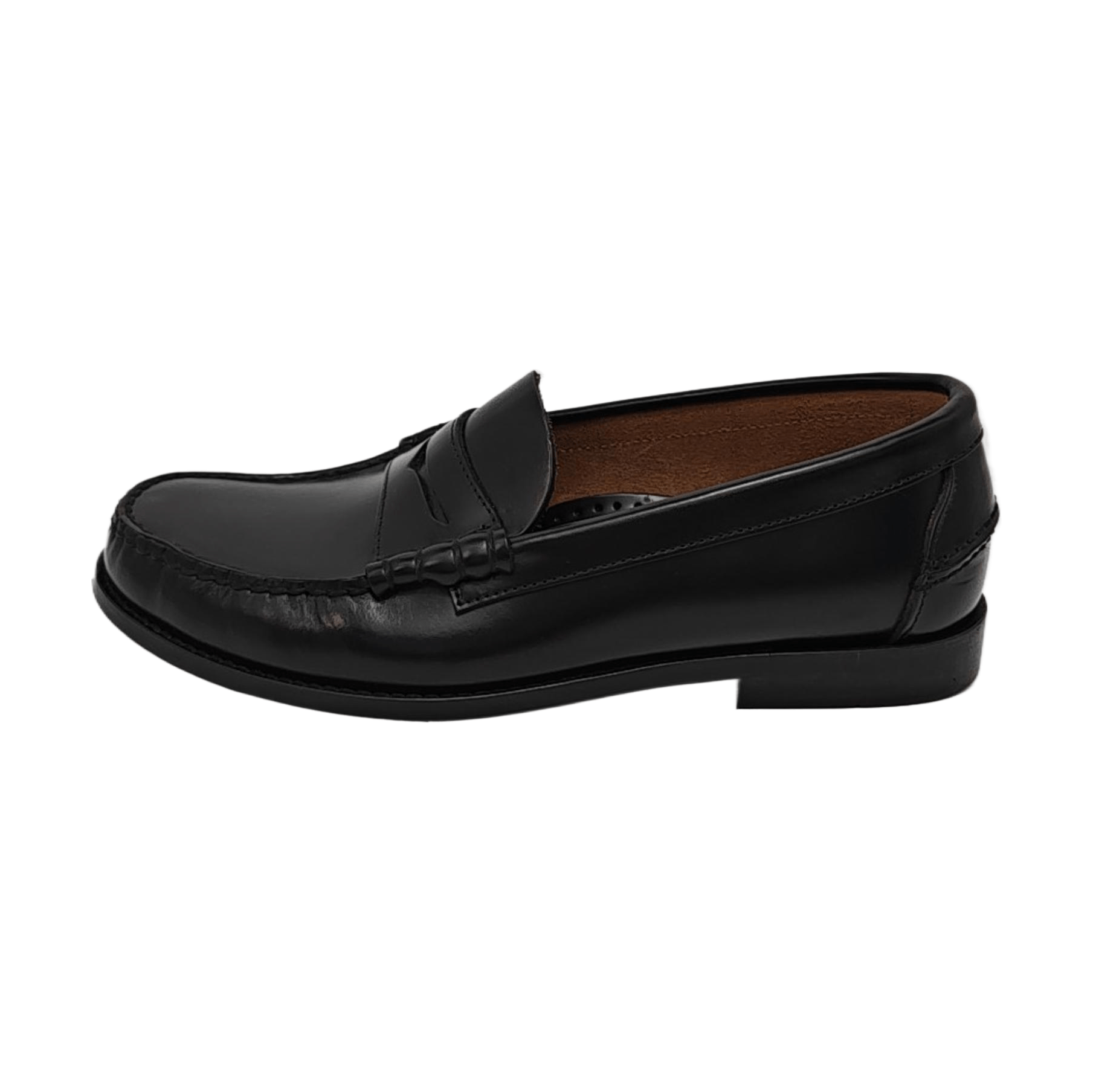 Prada Prada Black Leather Penny Loafers 40 Size US 7 / EU 40 - 1 Thumbnail