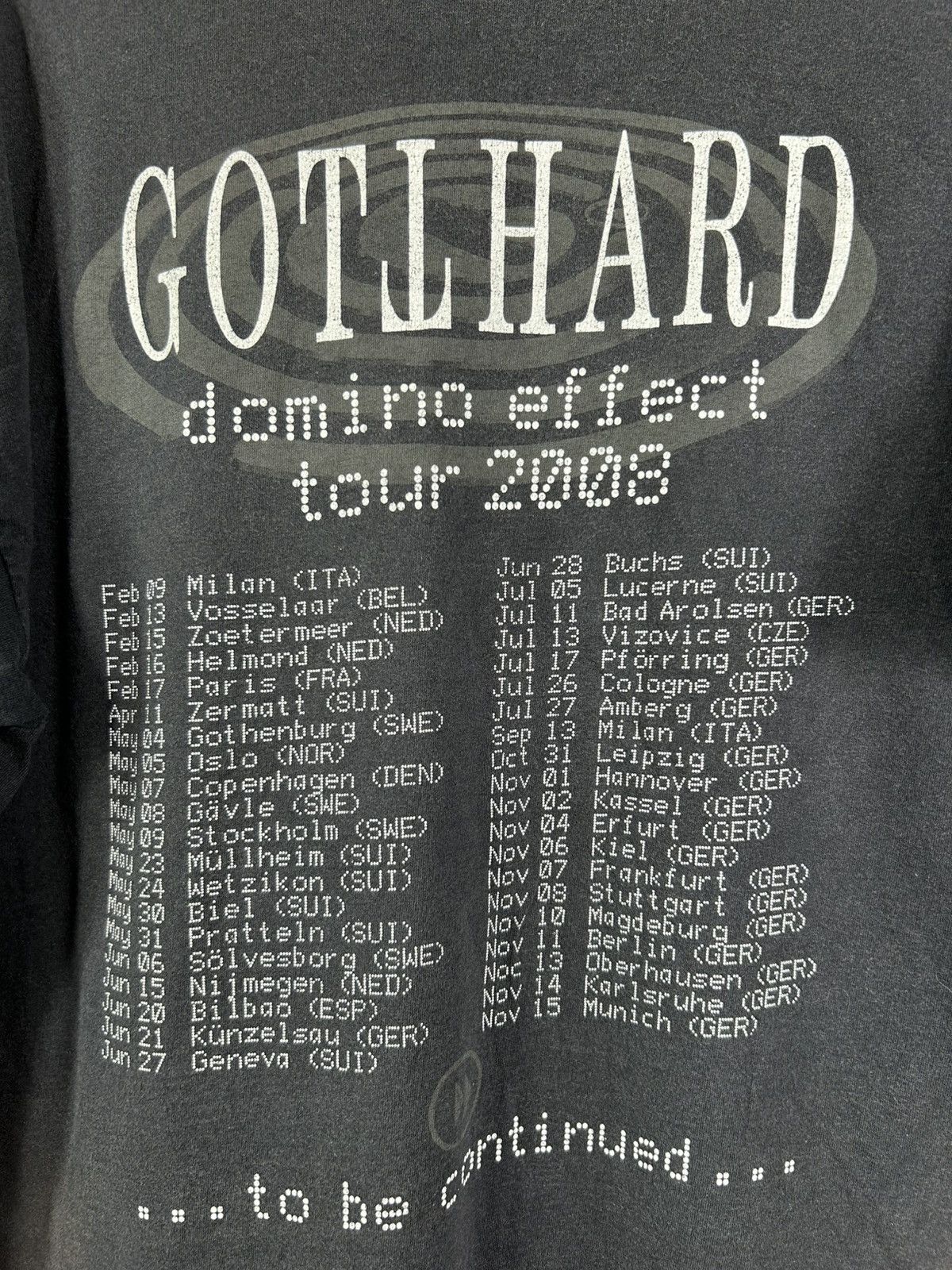 Band Tees Vintage Gotthard Domino Effect 2008 Tour T-Shirt Size XL Size US XL / EU 56 / 4 - 14 Thumbnail