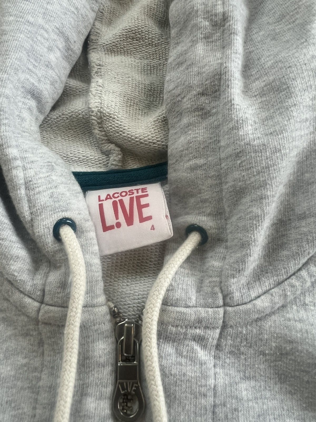 Lacoste Lacoste L!ve Heathered Gray French Terry Hoodie Size US M / EU 48-50 / 2 - 4 Thumbnail