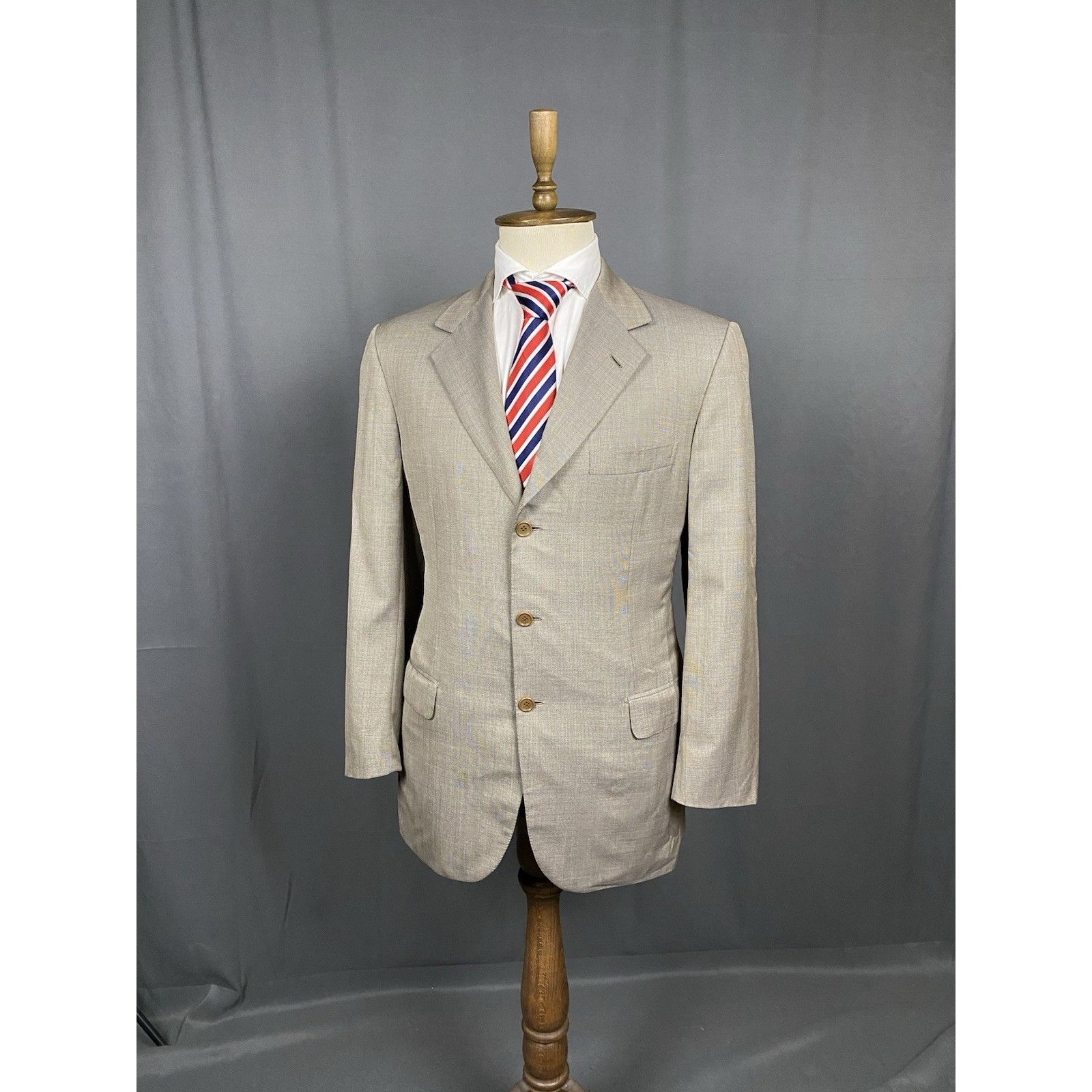 Brioni Brioni Men's Gray Wool Silk 3-Button Blazer Jacket Size 52 Size 52R - 2 Thumbnail