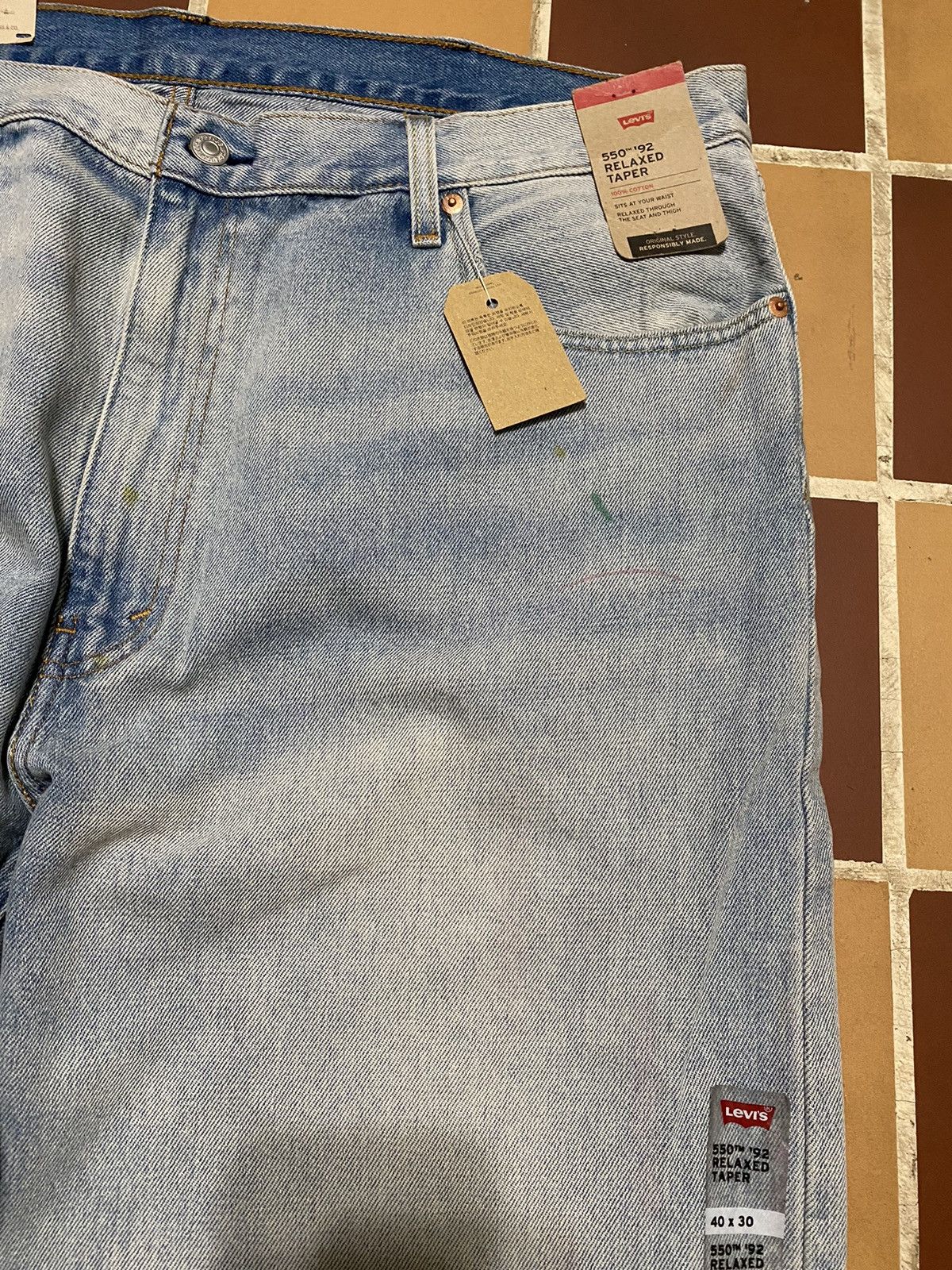 Levi's Vintage Levis 550 93’ Denim 90s baggy jeans Size US 40 / EU 56 - 2 Thumbnail