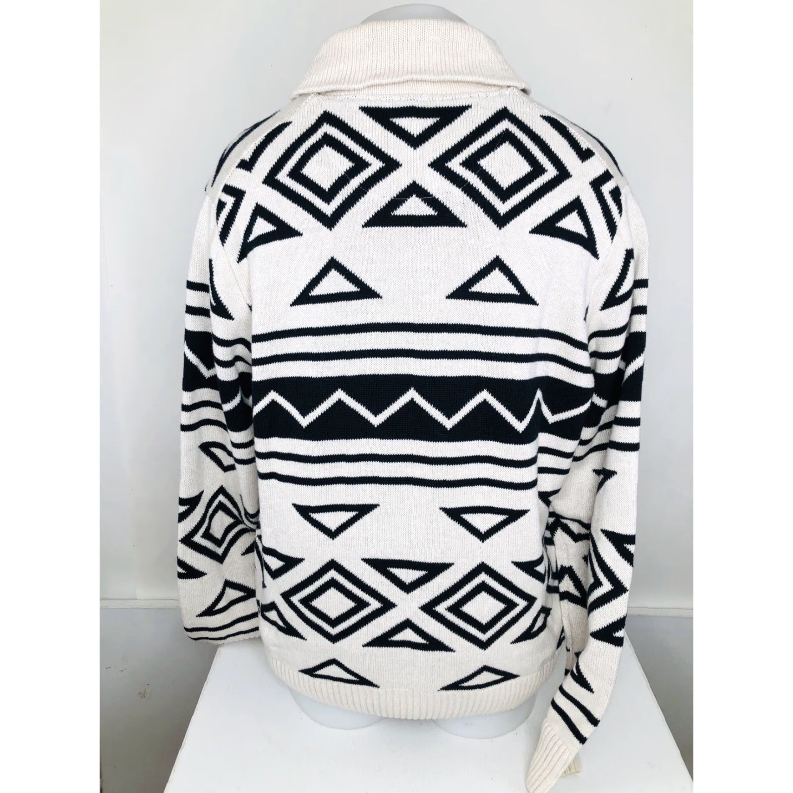 Chaps Chaps Mens XL Shawl Geometric Sweater Size US XL / EU 56 / 4 - 5 Thumbnail