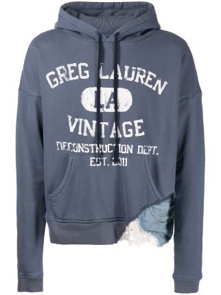 image of Greg Laurent Vintage Patchwork Hoodie Size 3, Men's