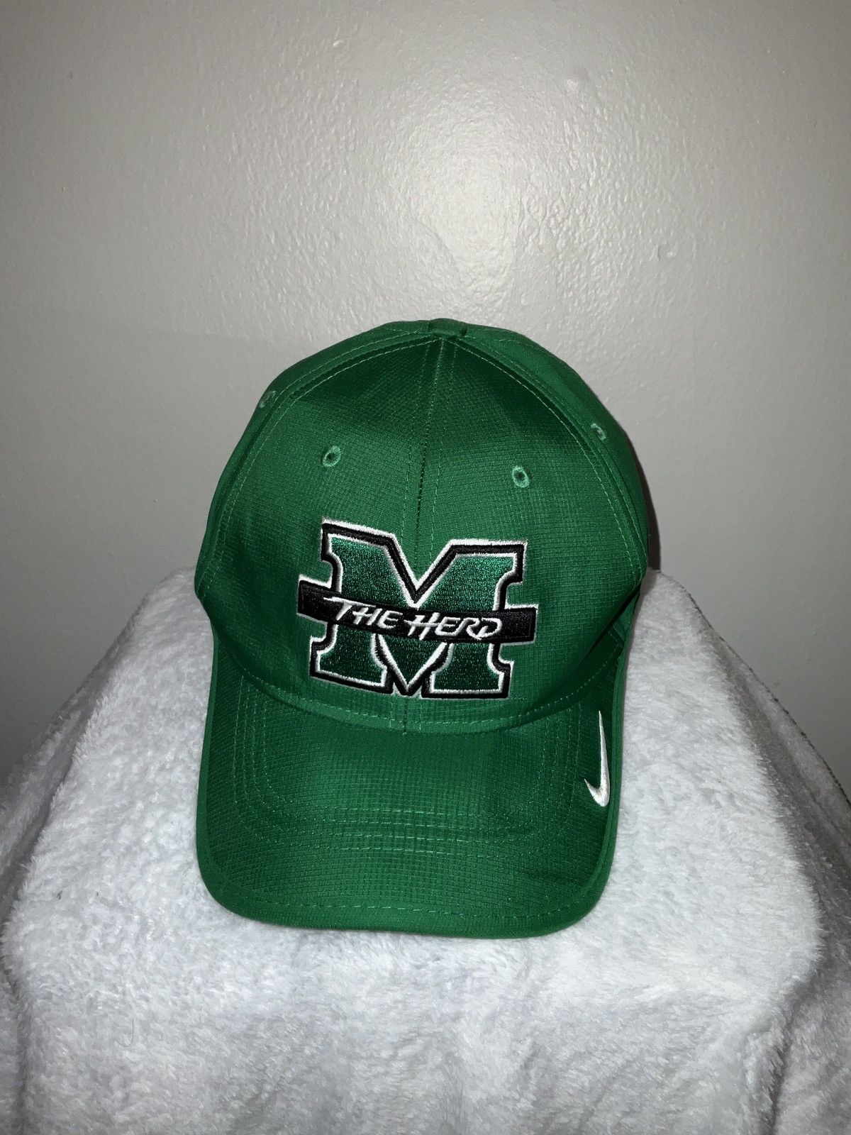 Nike Marshall The Herd Green Nike Dri-Fit Hat Size ONE SIZE - 1 Thumbnail