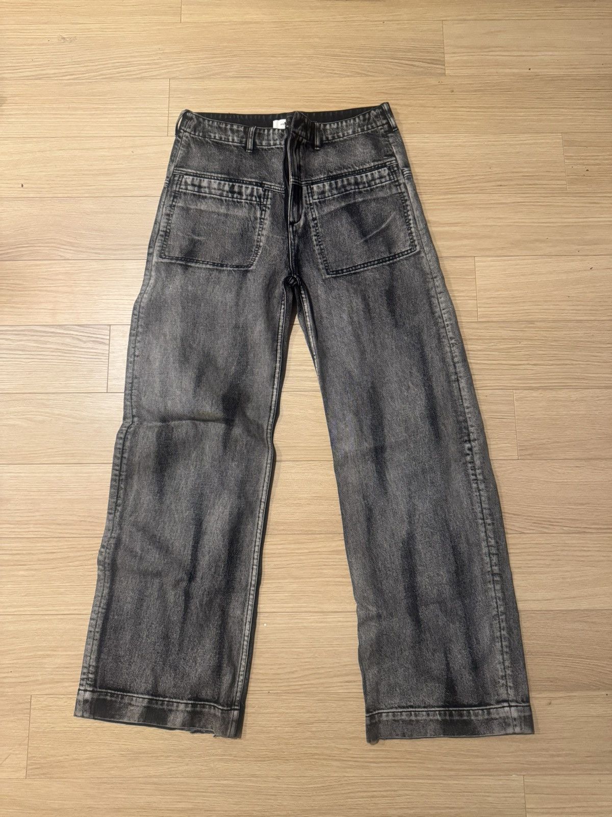 Entire Studios Entire Studios Black/Grey Washed Denim Size US 29 - 1 Thumbnail