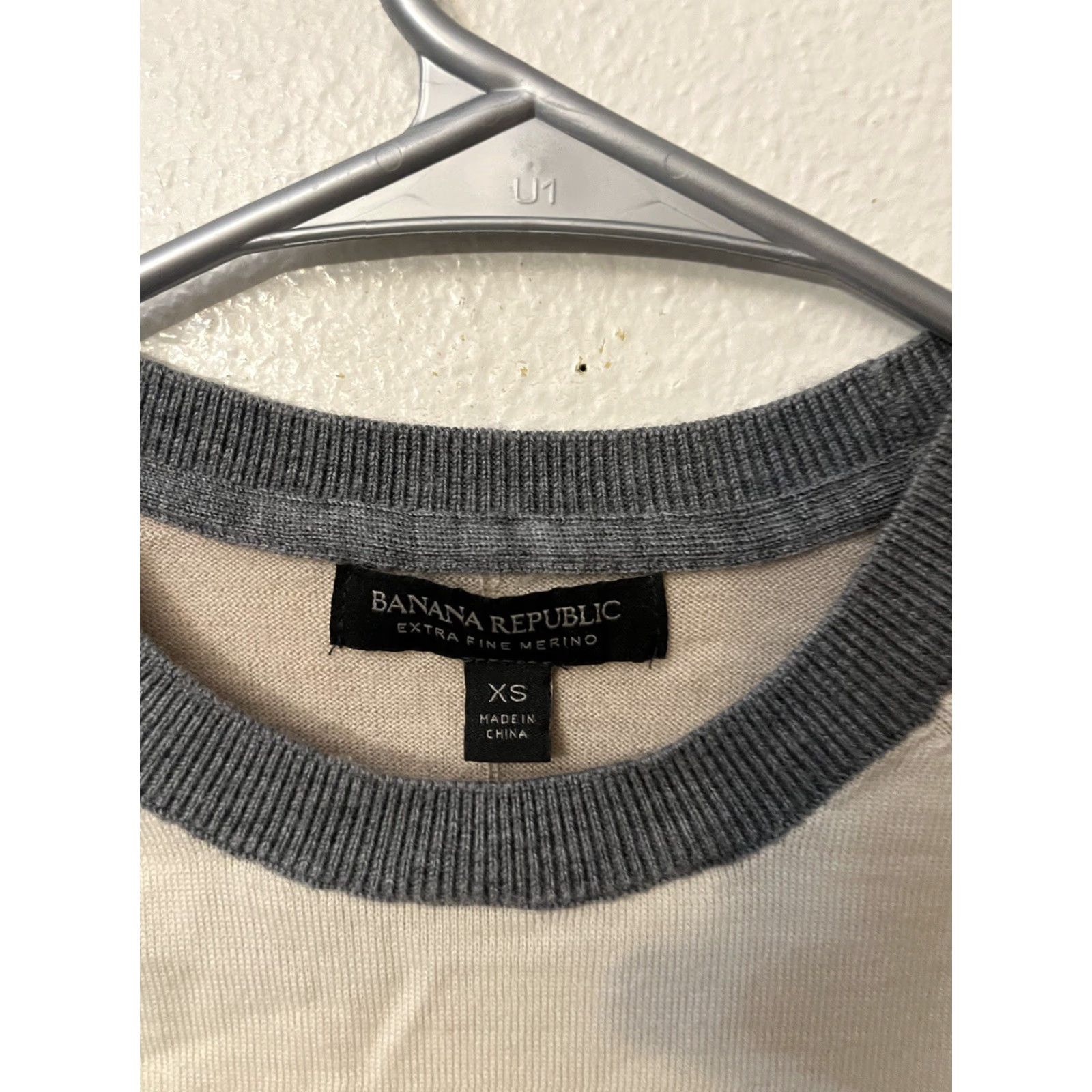 Banana Republic Banana Republic Sweater XS 3/4 Sleeve Gray Cream Chocolate Trim Merino Wool Women Multicolor Pullover Fashion Button Knit Cardigan Not specified Size XS / US 0-2 / IT 36-38 - 2 Thumbnail