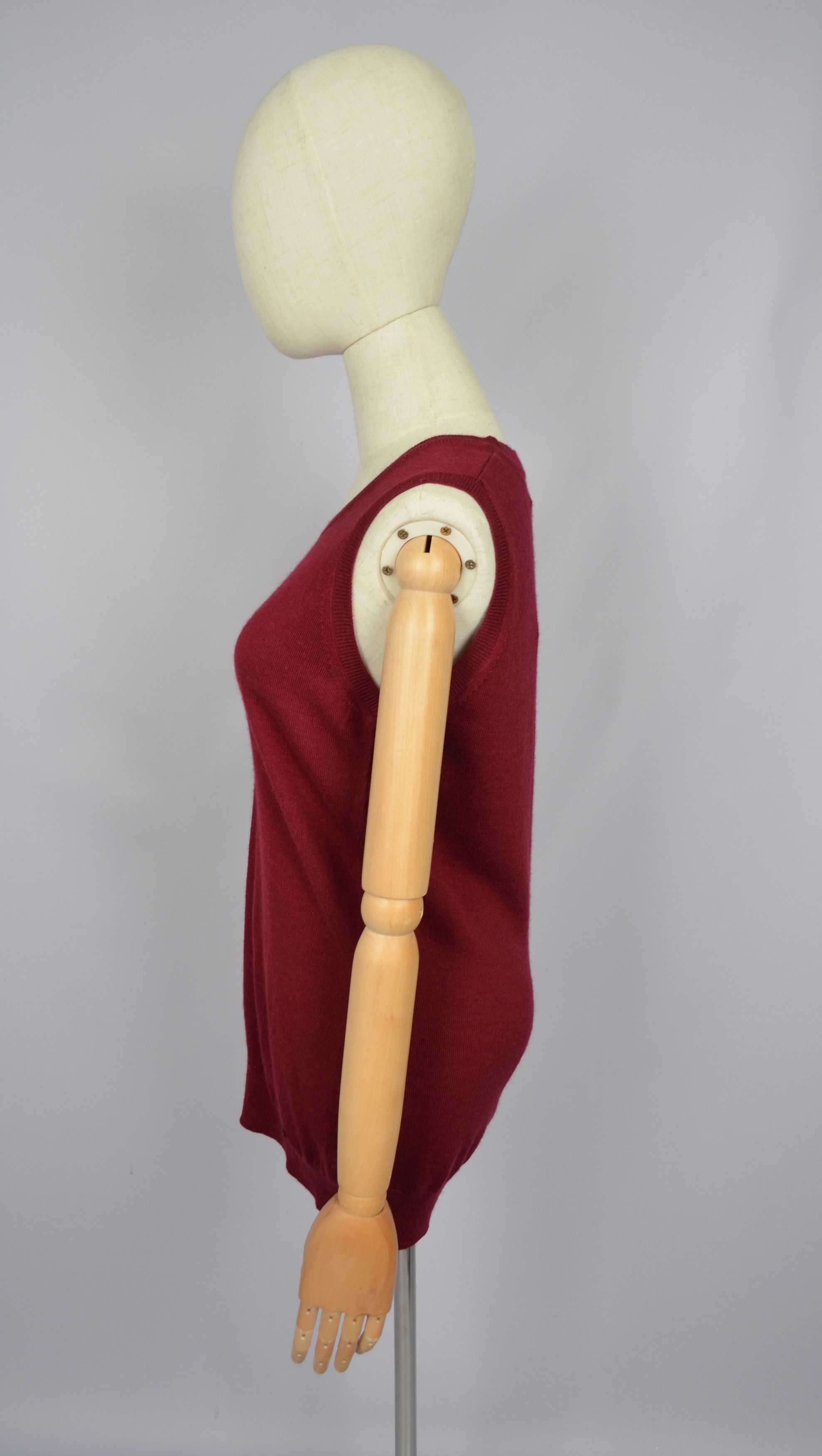 Barbour Barbour Wharfedale Wool Silk Cashmere Tank Merlot Sleeveless Size M / US 6-8 / IT 42-44 - 7 Thumbnail