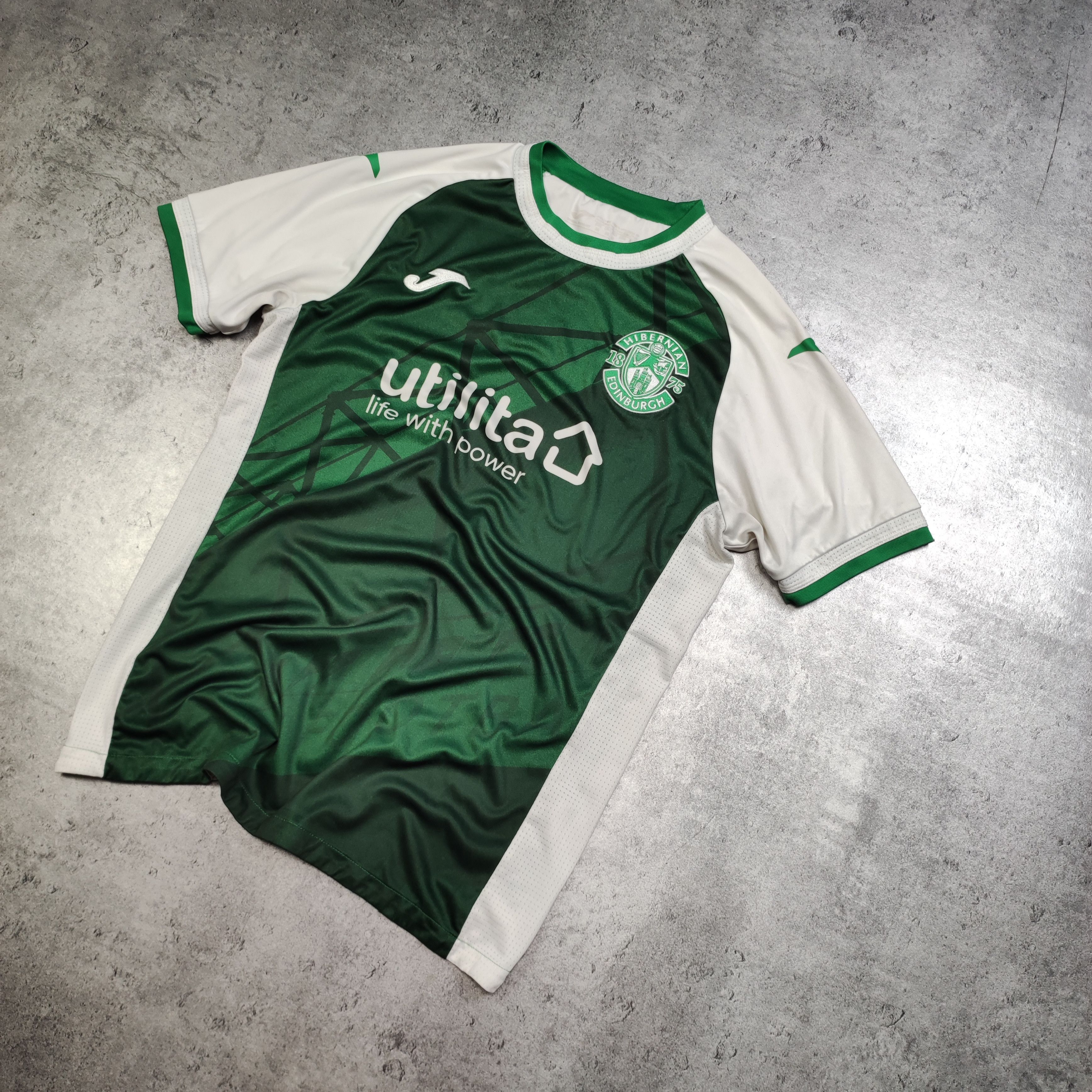 Vintage RARE Football Soccer Hibernian Edinburgh Home Jersey Size US M / EU 48-50 / 2 - 2 Thumbnail