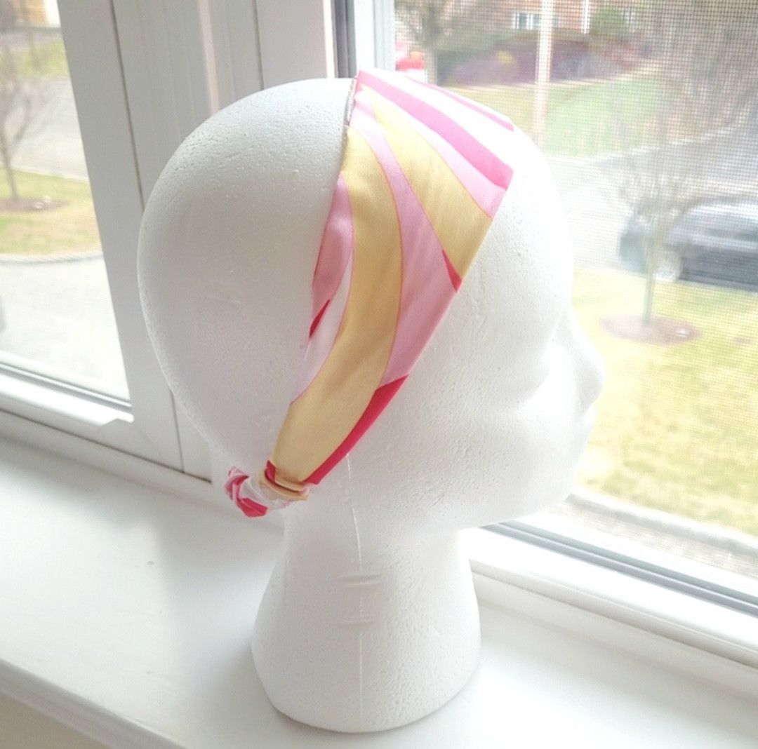 Vacation Satin Abstract Print Headband Colorful Spring Summer Size ONE SIZE - 5 Thumbnail
