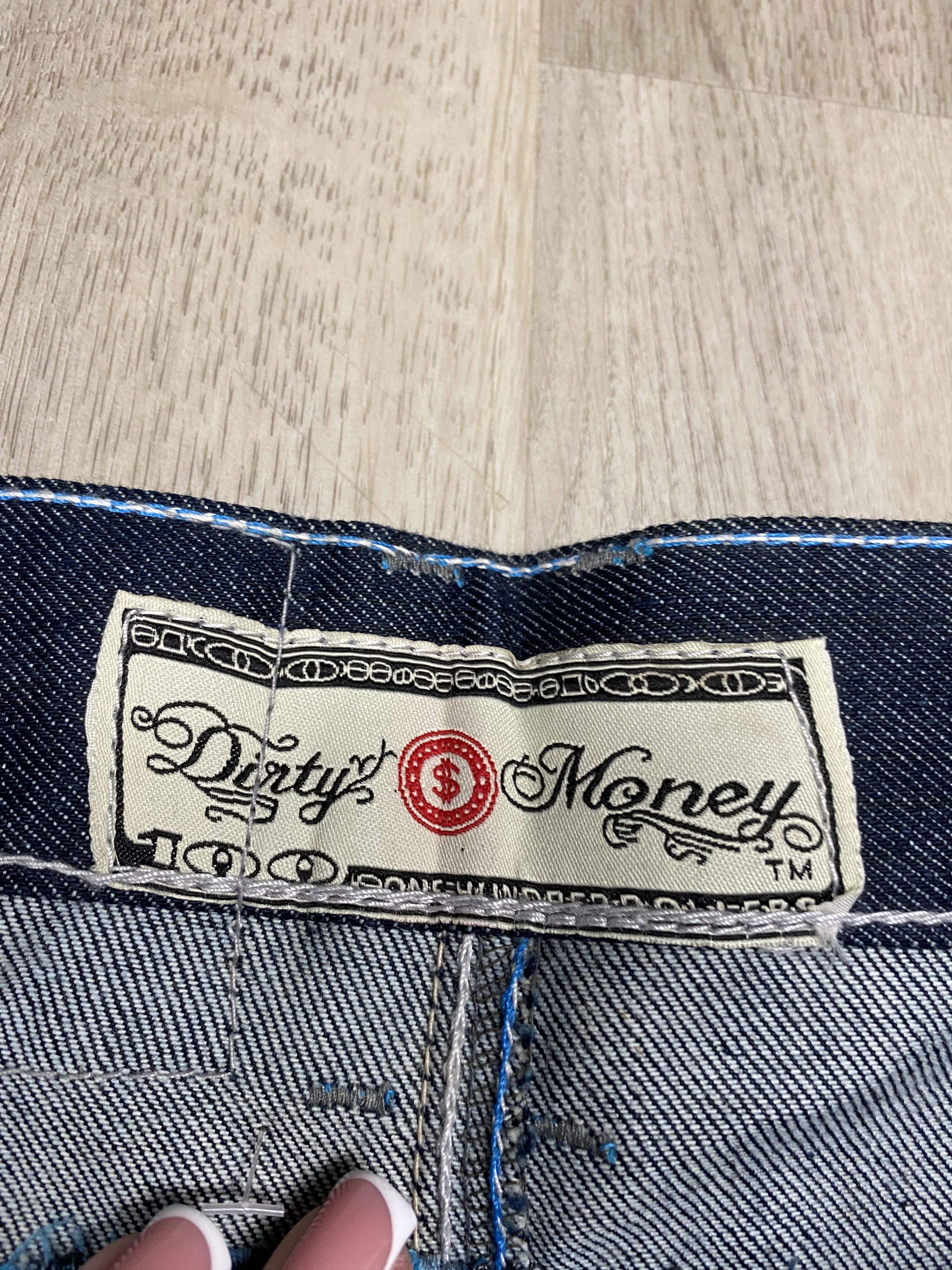 JNCO Dirty Money Vintage Mens Baggy Denim Pants Jeans Size US 34 / EU 50 - 9 Thumbnail