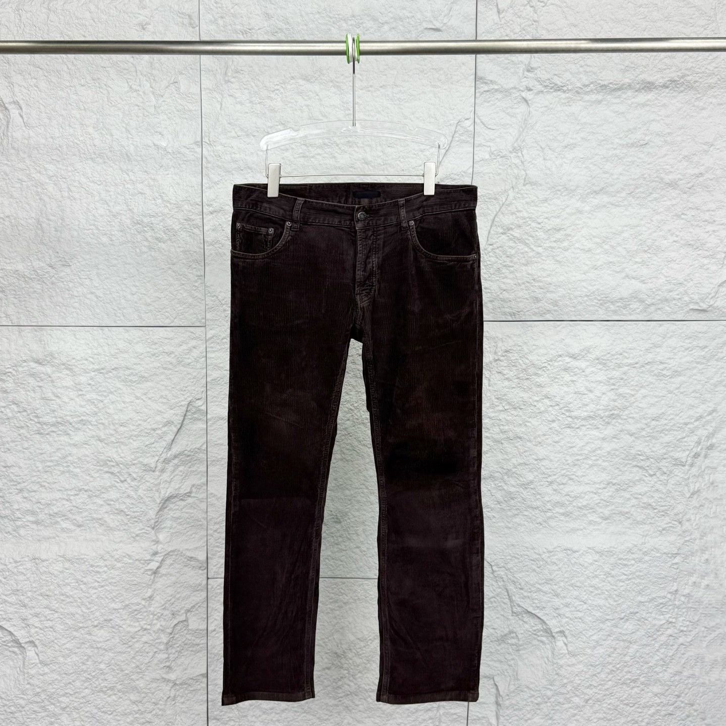 Prada Prada Brown Corduroy Straight Jeans Size US 33 - 1 Thumbnail