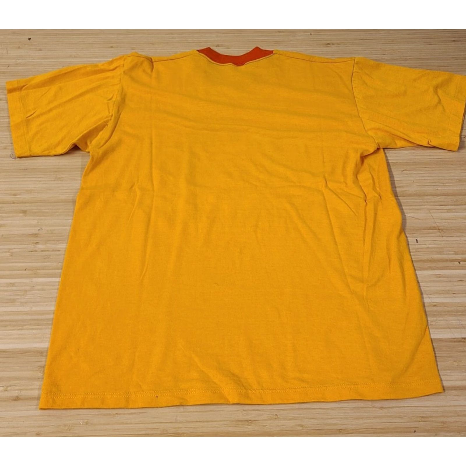 Disney VINTAGE Disney T-Shirt Men Mickey Mouse Donald Duck Crew Neck Short Sleeve Yellow 80s Cartoon Logo Regular Small Mens Size US S / EU 44-46 / 1 - 4 Thumbnail