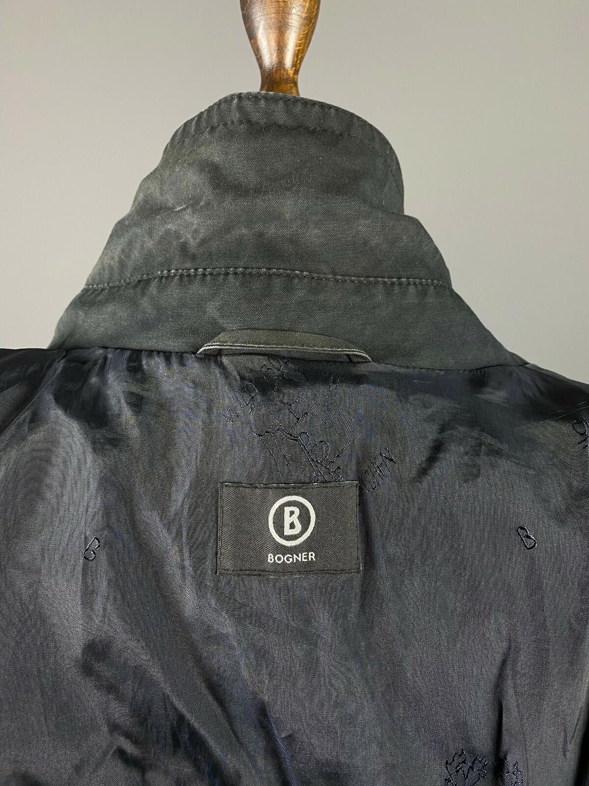 Bogner Ladies Bogner Black Cotton Trench Coat Jacket Size 14 Size XL / US 12-14 / IT 48-50 - 10 Thumbnail
