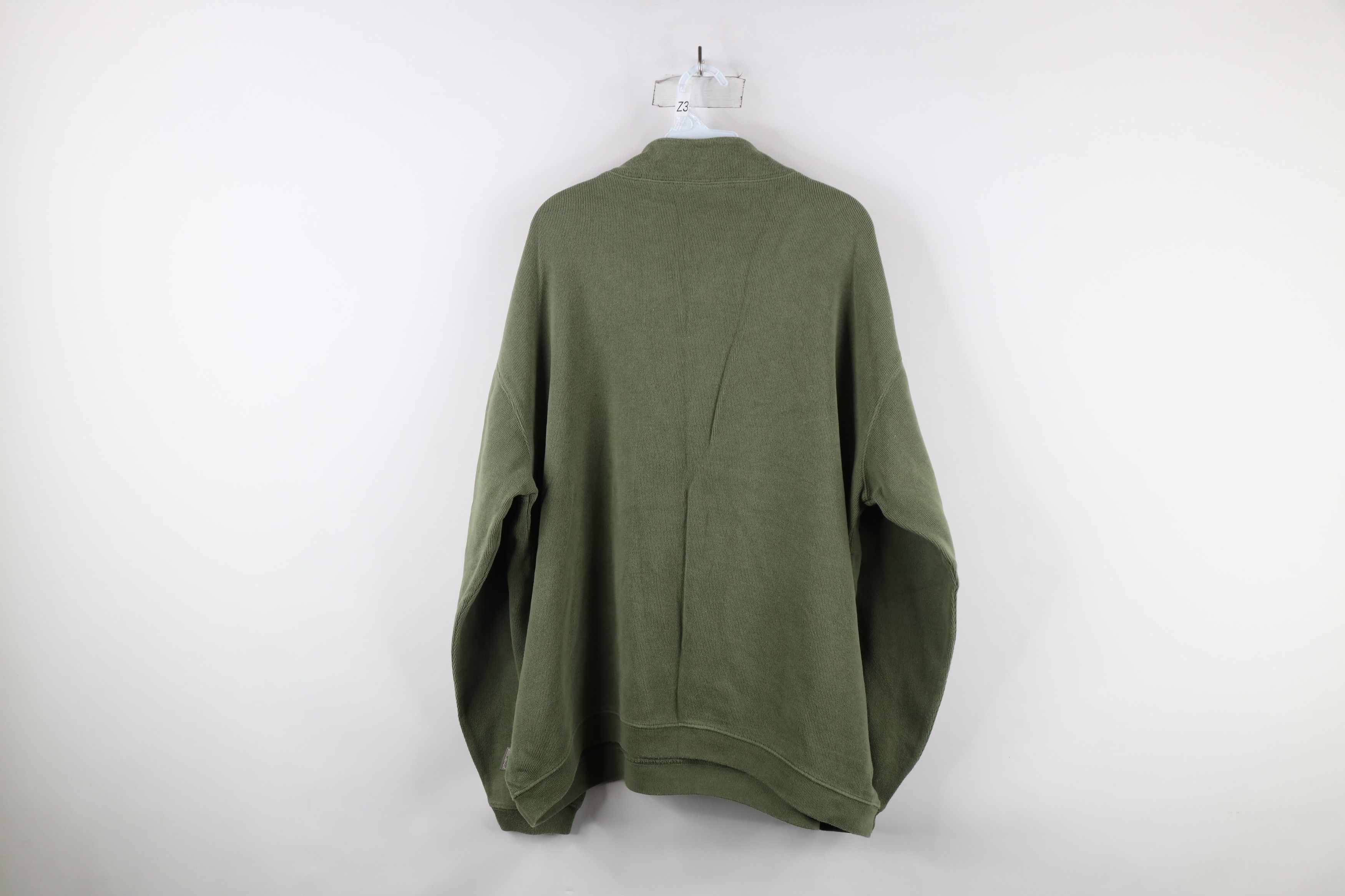Vintage Vintage 90s Woolrich Ribbed Knit Half Zip Sweater Green Size US XL / EU 56 / 4 - 7 Thumbnail