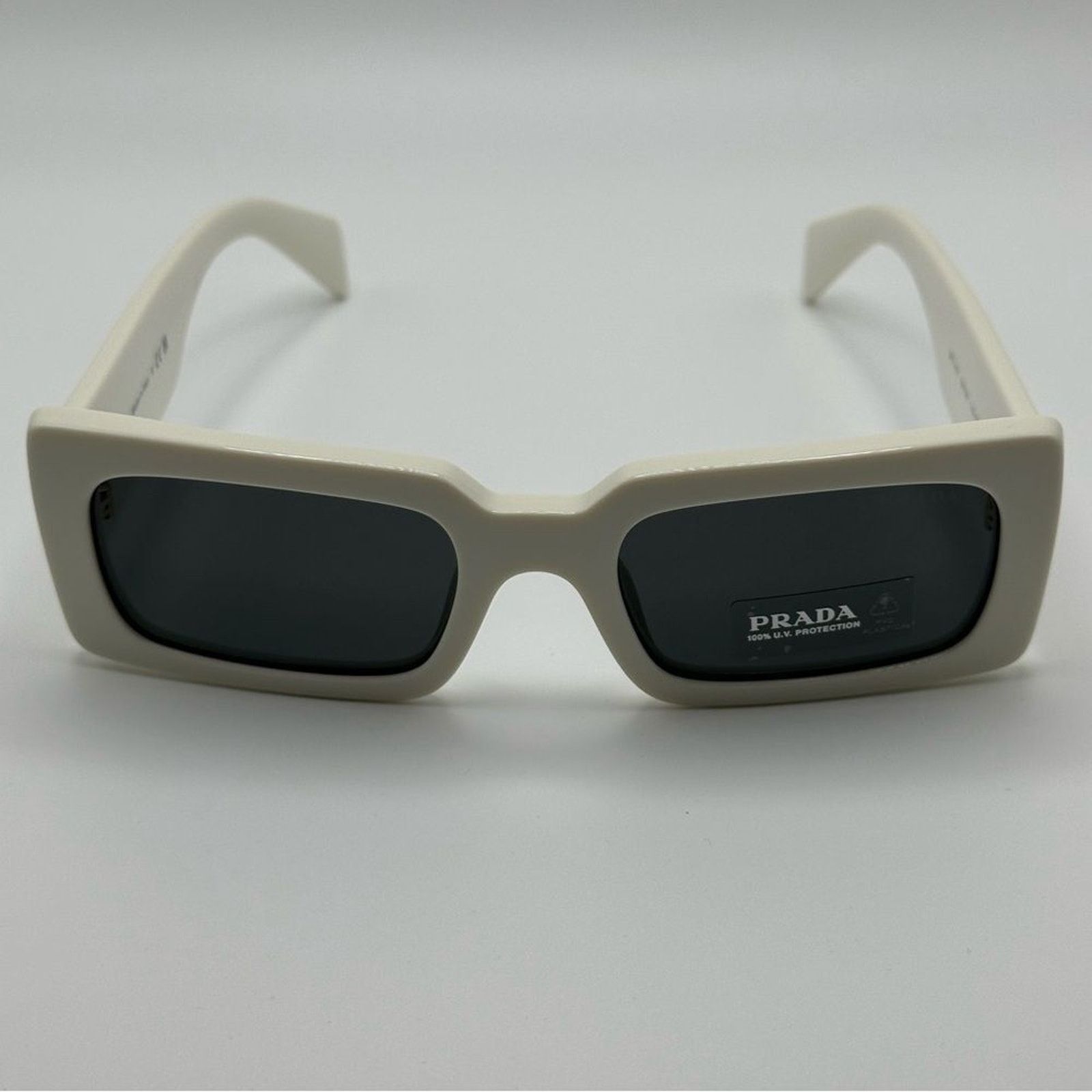 Prada PRADA Sunglasses PRA07S 1425S0 Talc/Dark Grey Women NEW Size ONE SIZE - 5 Thumbnail