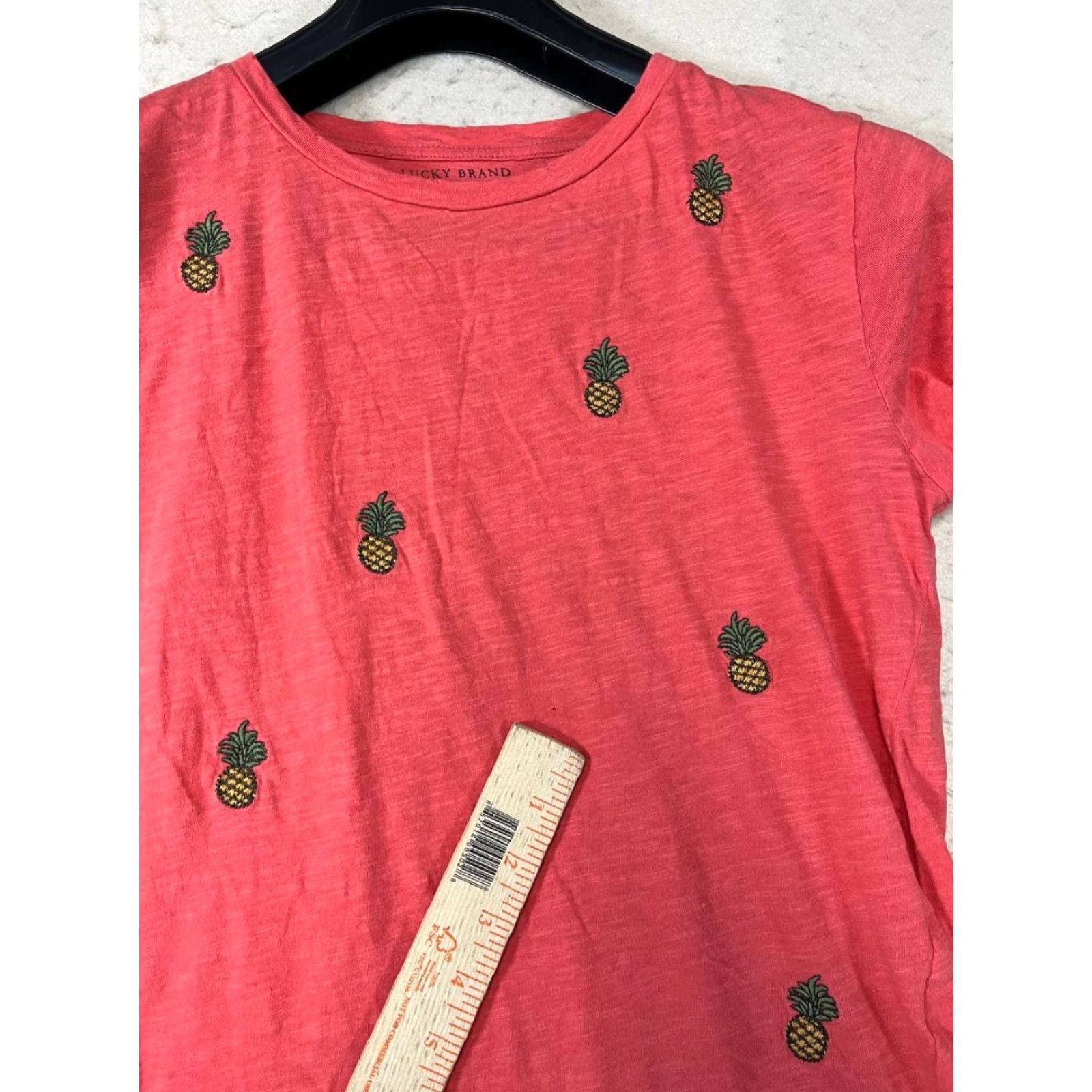 Lucky Brand Lucky Brand T-Shirt Short Sleeve Pineapple Embroidered Women M Orange Logo Casual Modern 90s? Wait no. Size M / US 6-8 / IT 42-44 - 7 Thumbnail