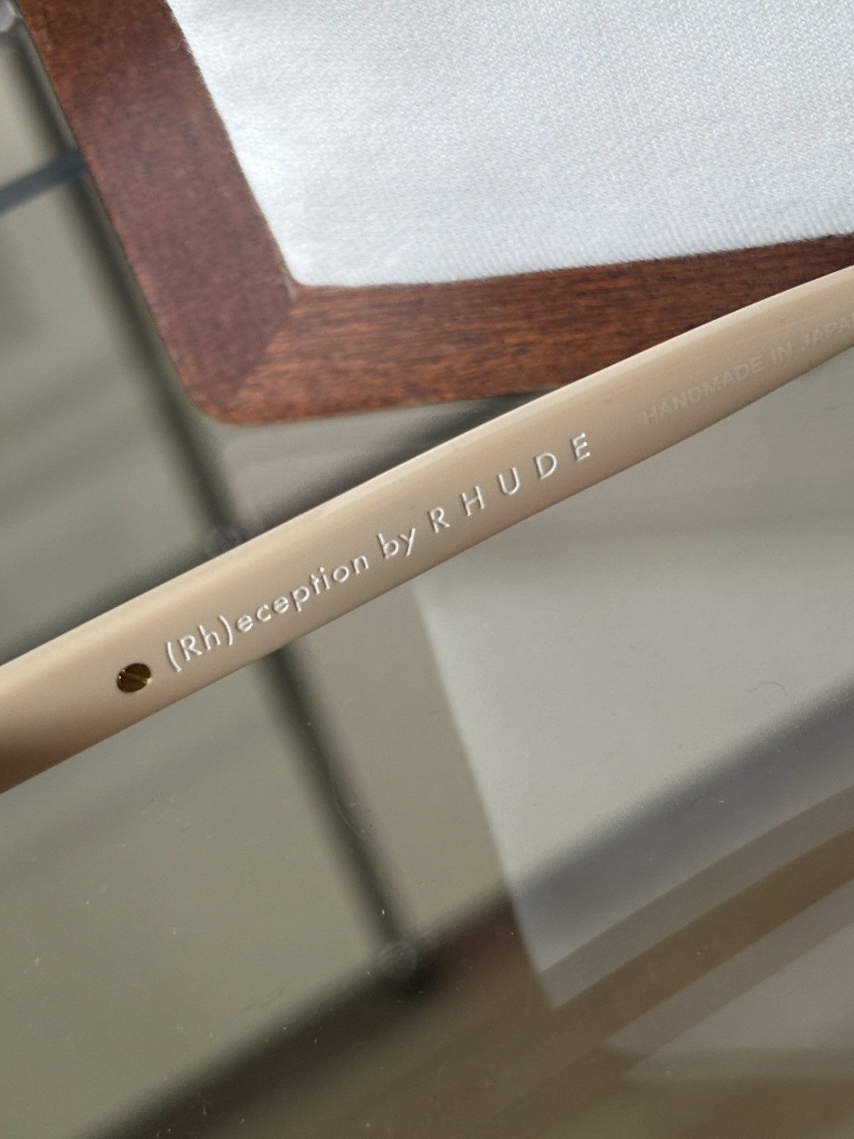 Rhude RHUDE - CREAM STEVE FRAME SUNGLASSES Size ONE SIZE - 13 Thumbnail