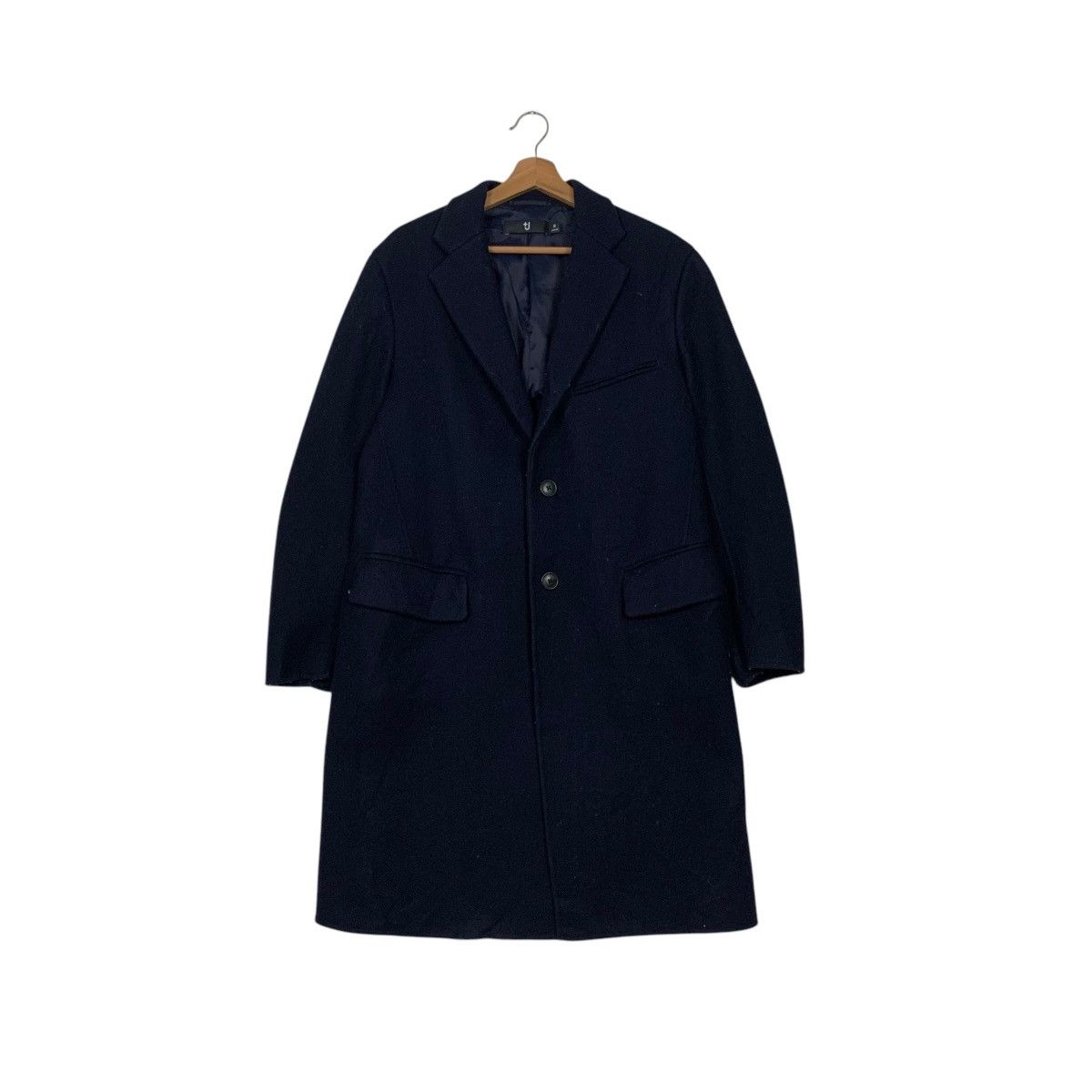 Jil Sander × Uniqlo +J Uniqlo X Jil Sander Navy Blue Wool Overcoat #2503-C113 Size US M / EU 48-50 / 2 - 1 Thumbnail