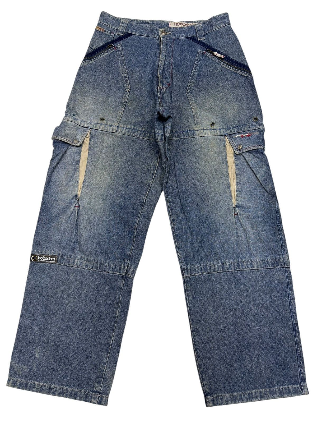 If Six Was Nine 💥HOBO MULTI POCKET BAGGY JEANS CARGO DENIM PANTS Size US 34 / EU 50 - 7 Thumbnail