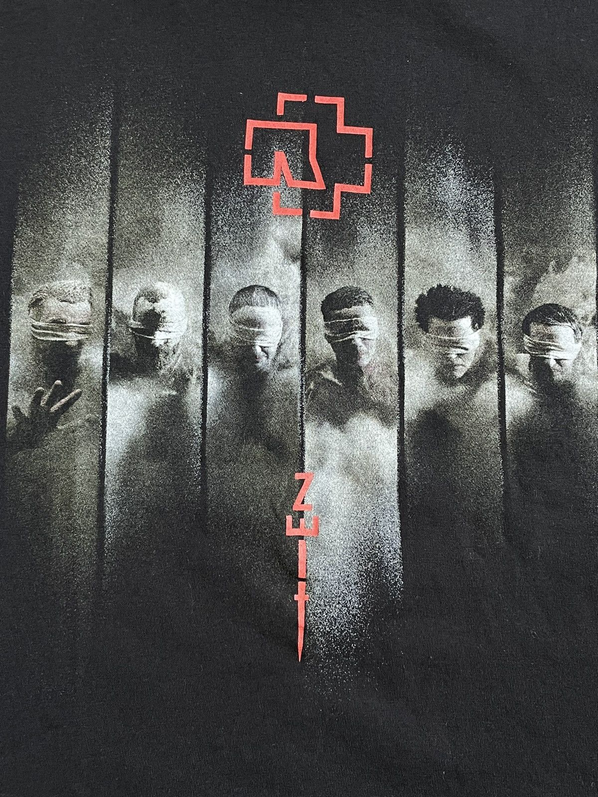 Band Tees Vintage Rammstein Zeit T-Shirt Black Logo Horror Y2K Size US L / EU 52-54 / 3 - 4 Thumbnail