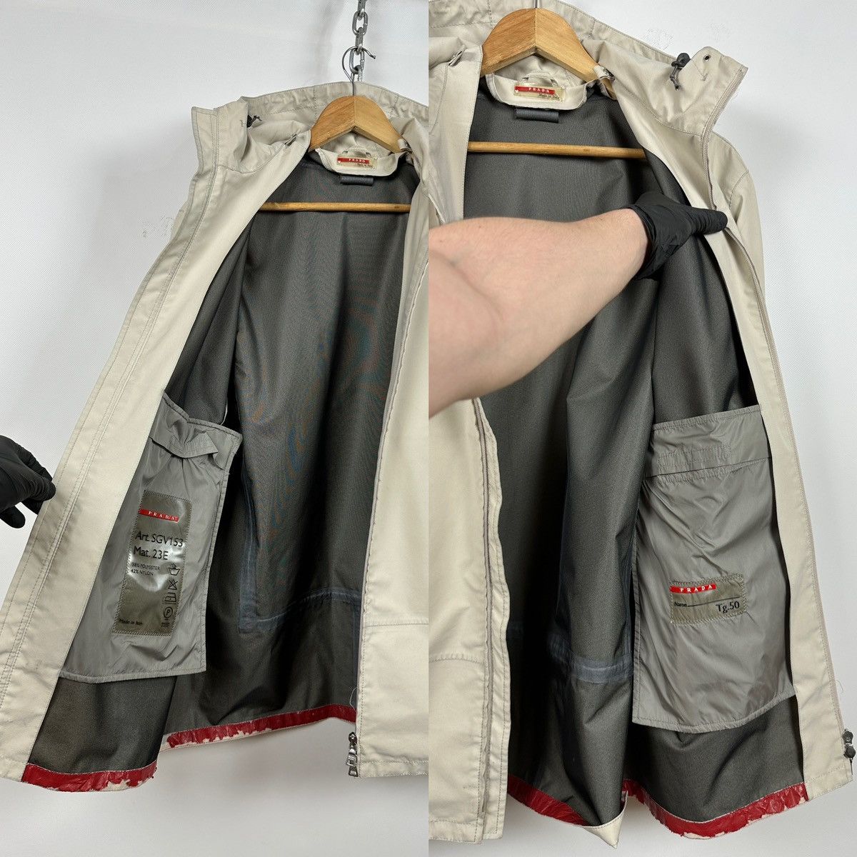 Prada Vintage Prada Sport Gore-Tex Red Tab Nylon Coat Jacket Size US M / EU 48-50 / 2 - 16 Thumbnail