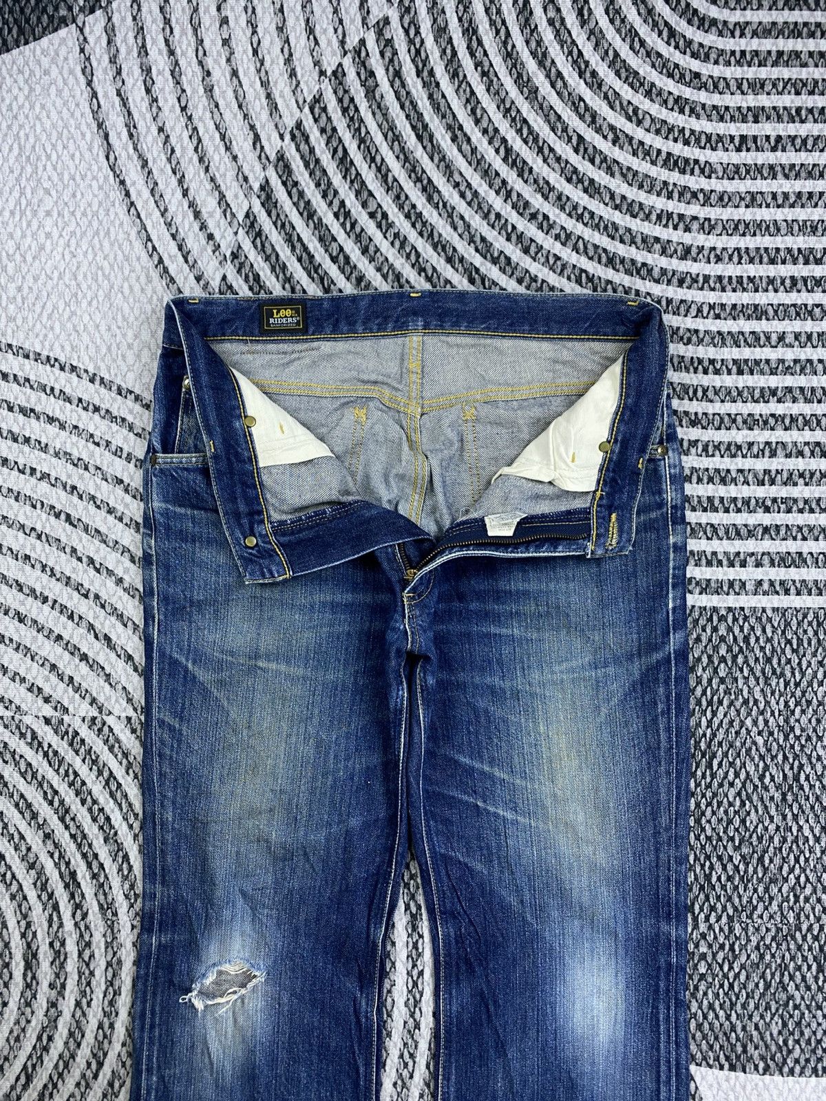 Lee Vintage LEE Blue Wash Distressed Denim Pants Size US 34 / EU 50 - 9 Thumbnail