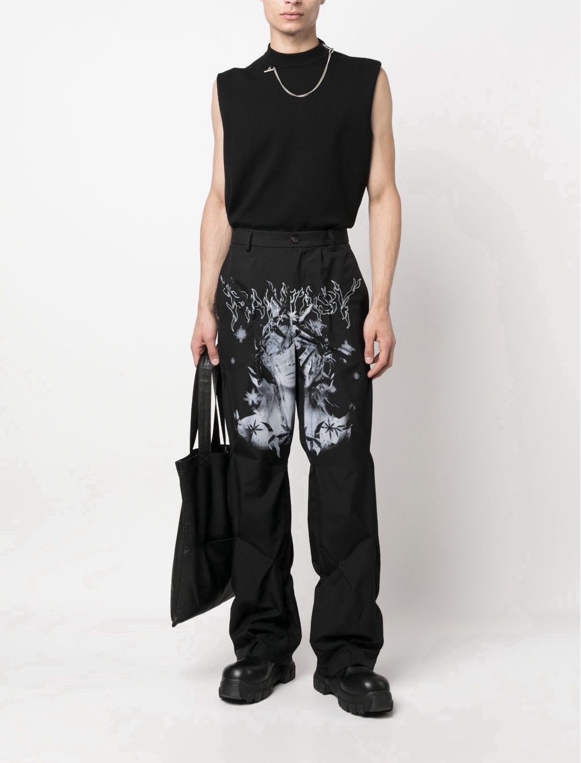 Kusikohc KUSIKOHC EYELET PANTS WITH PRINT Size US 34 / EU 50 - 3 Thumbnail